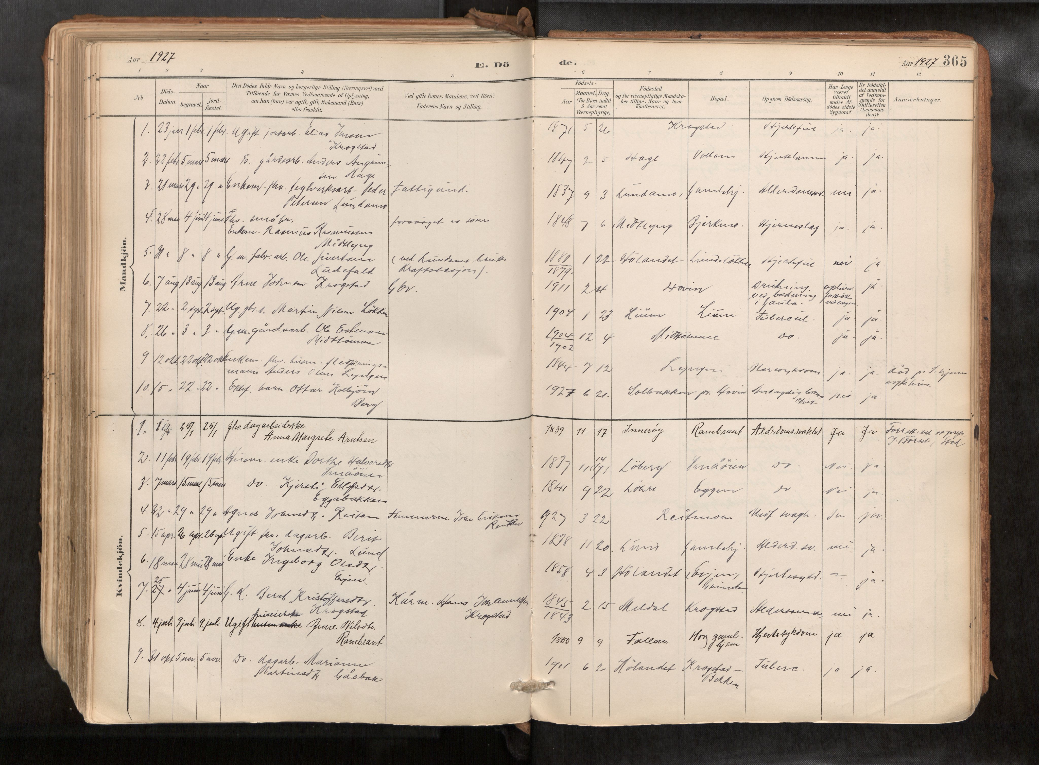 Ministerialprotokoller, klokkerbøker og fødselsregistre - Sør-Trøndelag, SAT/A-1456/692/L1105b: Parish register (official) no. 692A06, 1891-1934, p. 365