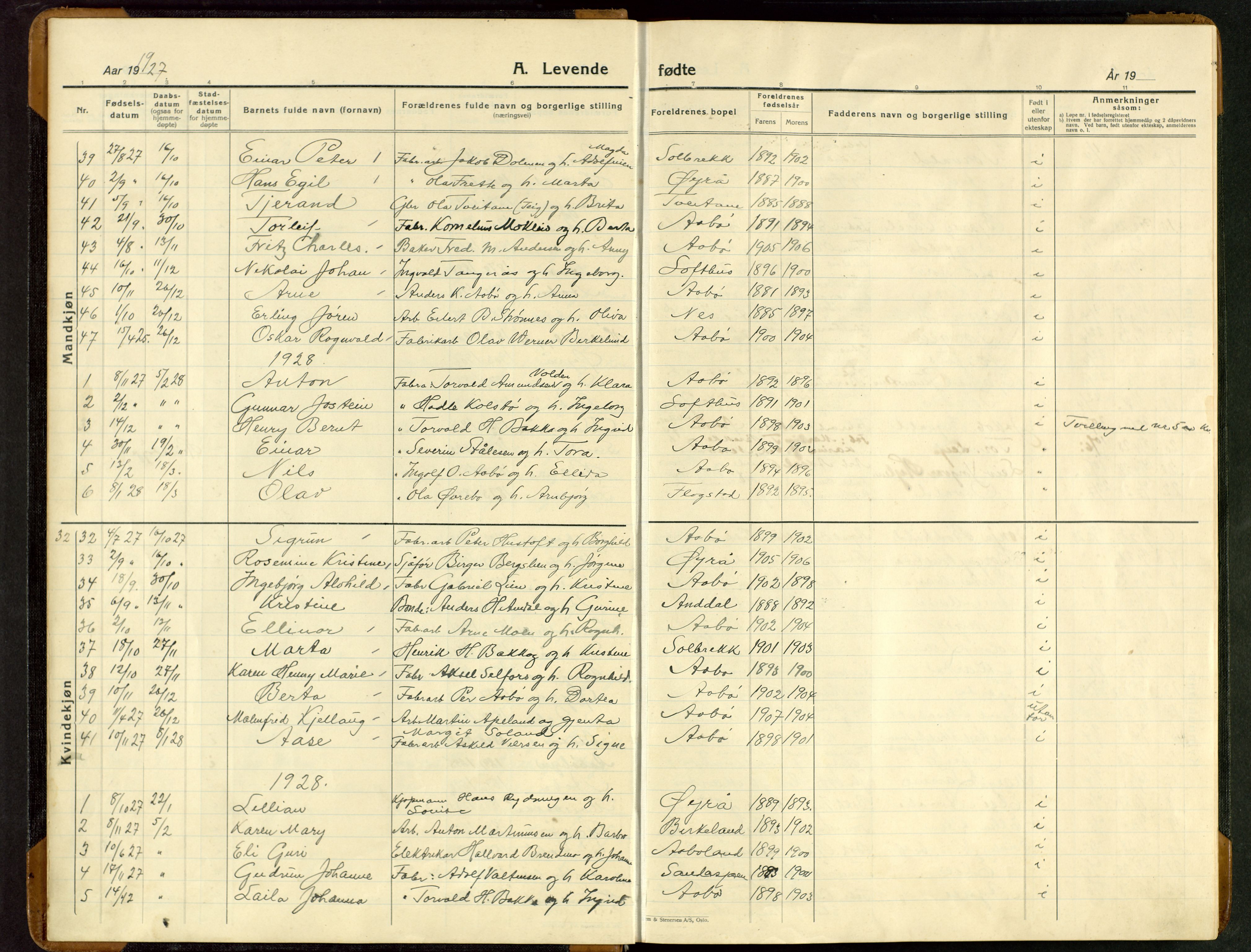 Sand sokneprestkontor, AV/SAST-A-101848/03/C/L0002: Parish register (copy) no. B 6, 1926-1946