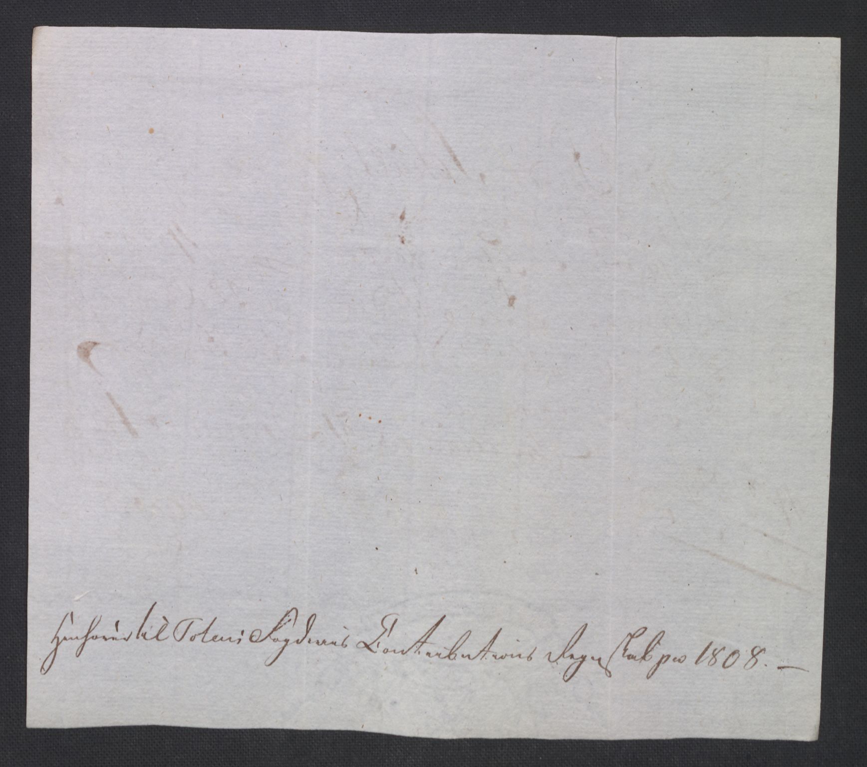 Rentekammeret inntil 1814, Reviderte regnskaper, Fogderegnskap, AV/RA-EA-4092/R19/L1396: Fogderegnskap Toten, Hadeland og Vardal, 1808, p. 681