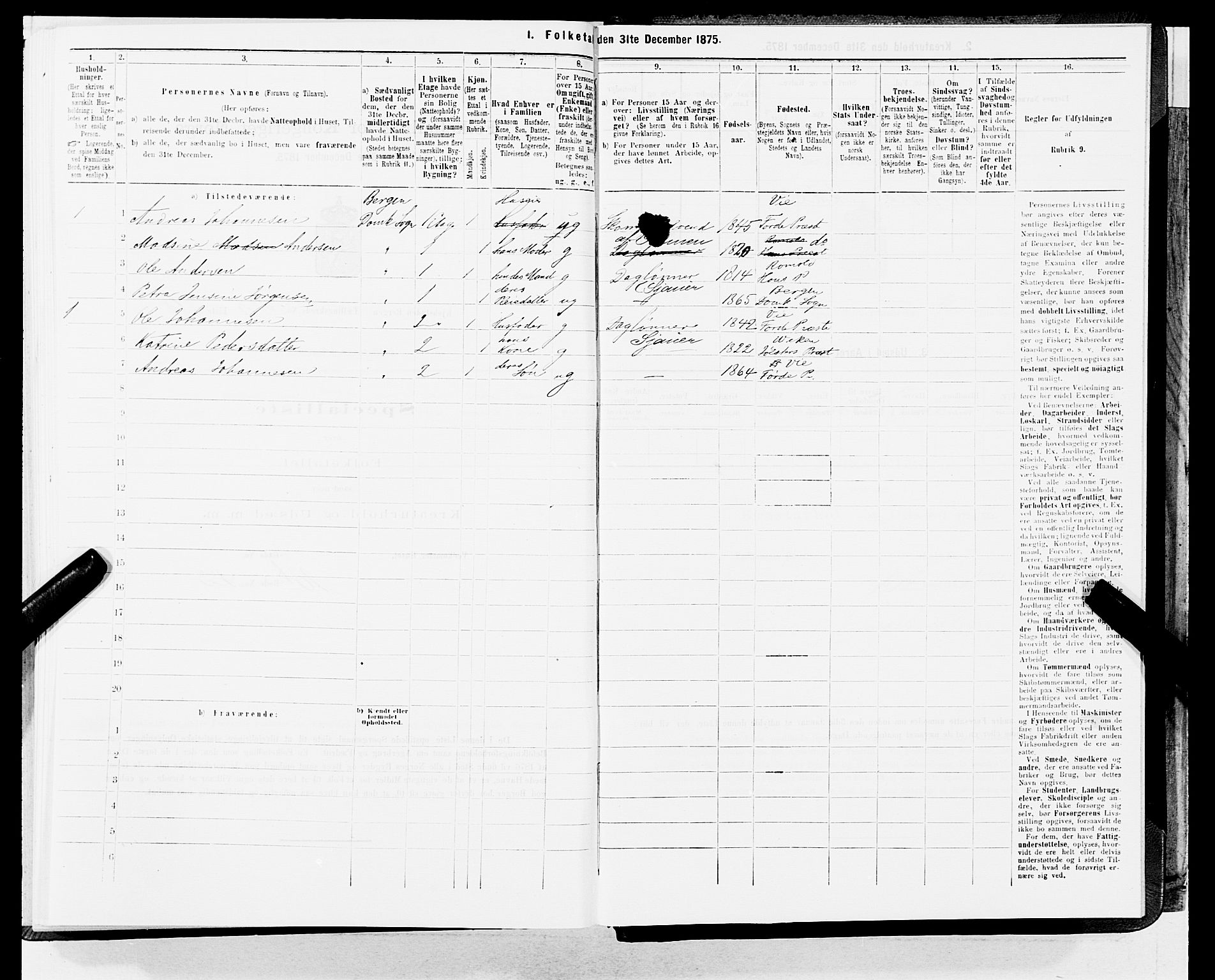 SAB, 1875 census for 1301 Bergen, 1875, p. 2243