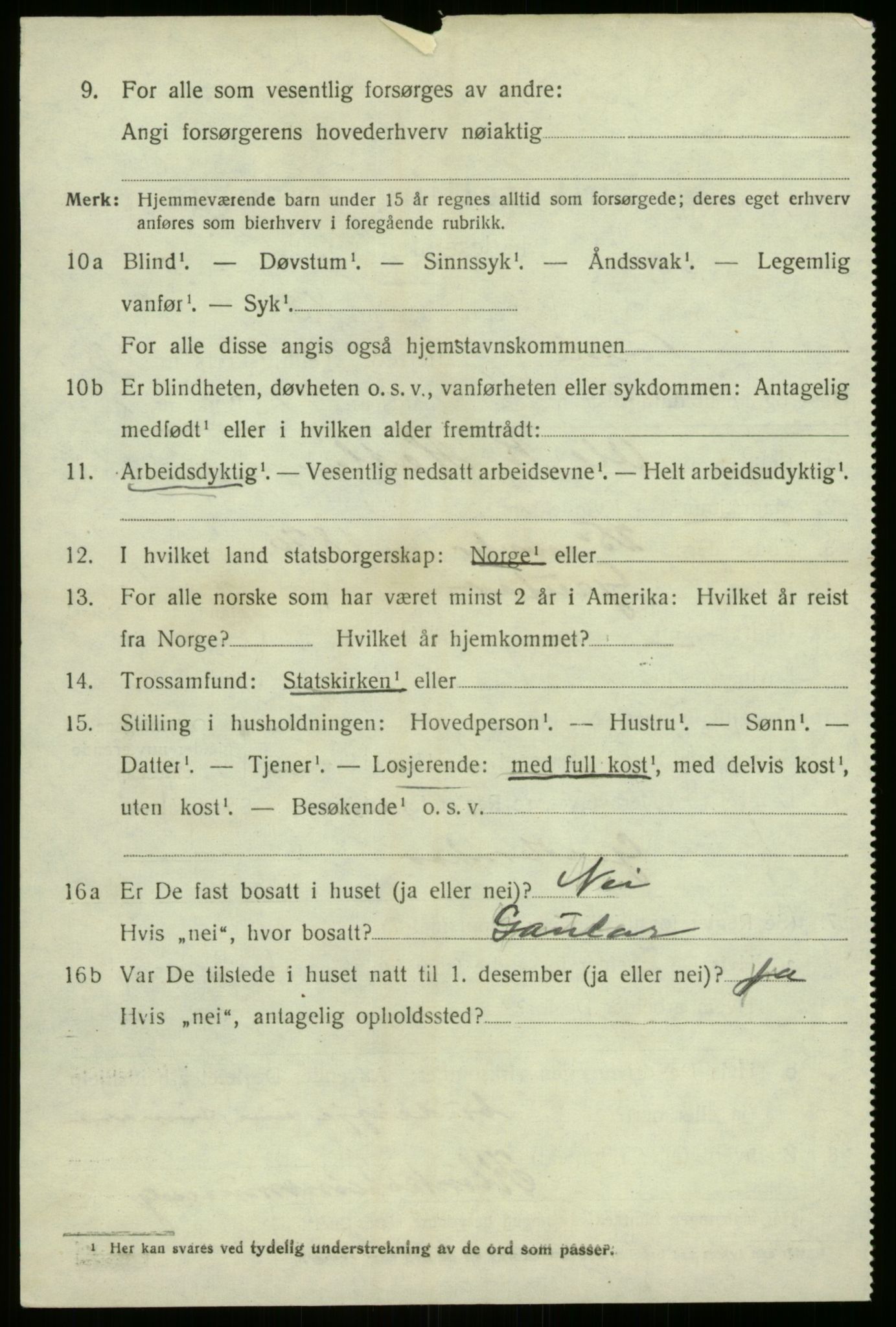 SAB, 1920 census for Førde, 1920, p. 4861