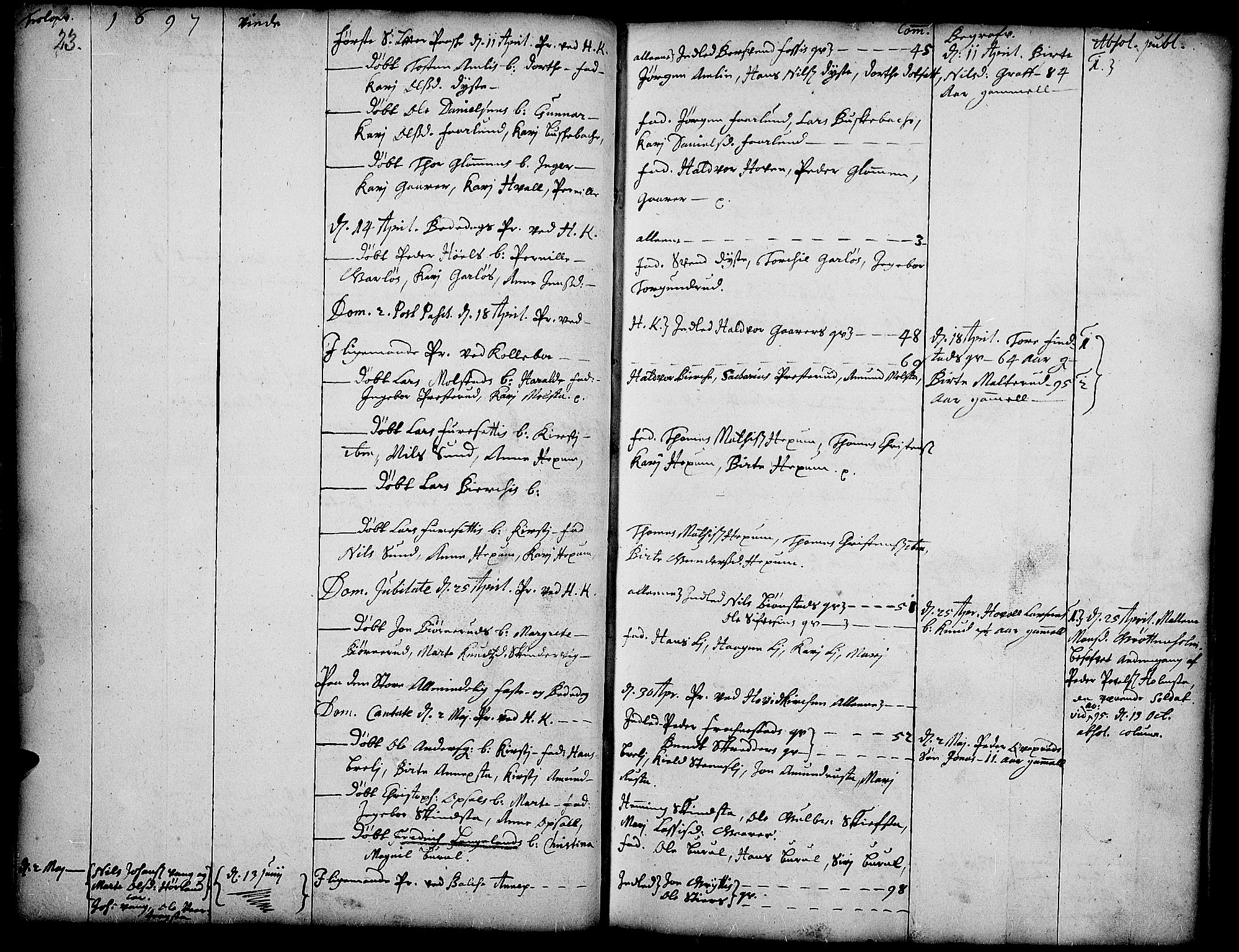 Toten prestekontor, SAH/PREST-102/H/Ha/Haa/L0001: Parish register (official) no. 1, 1695-1713, p. 23