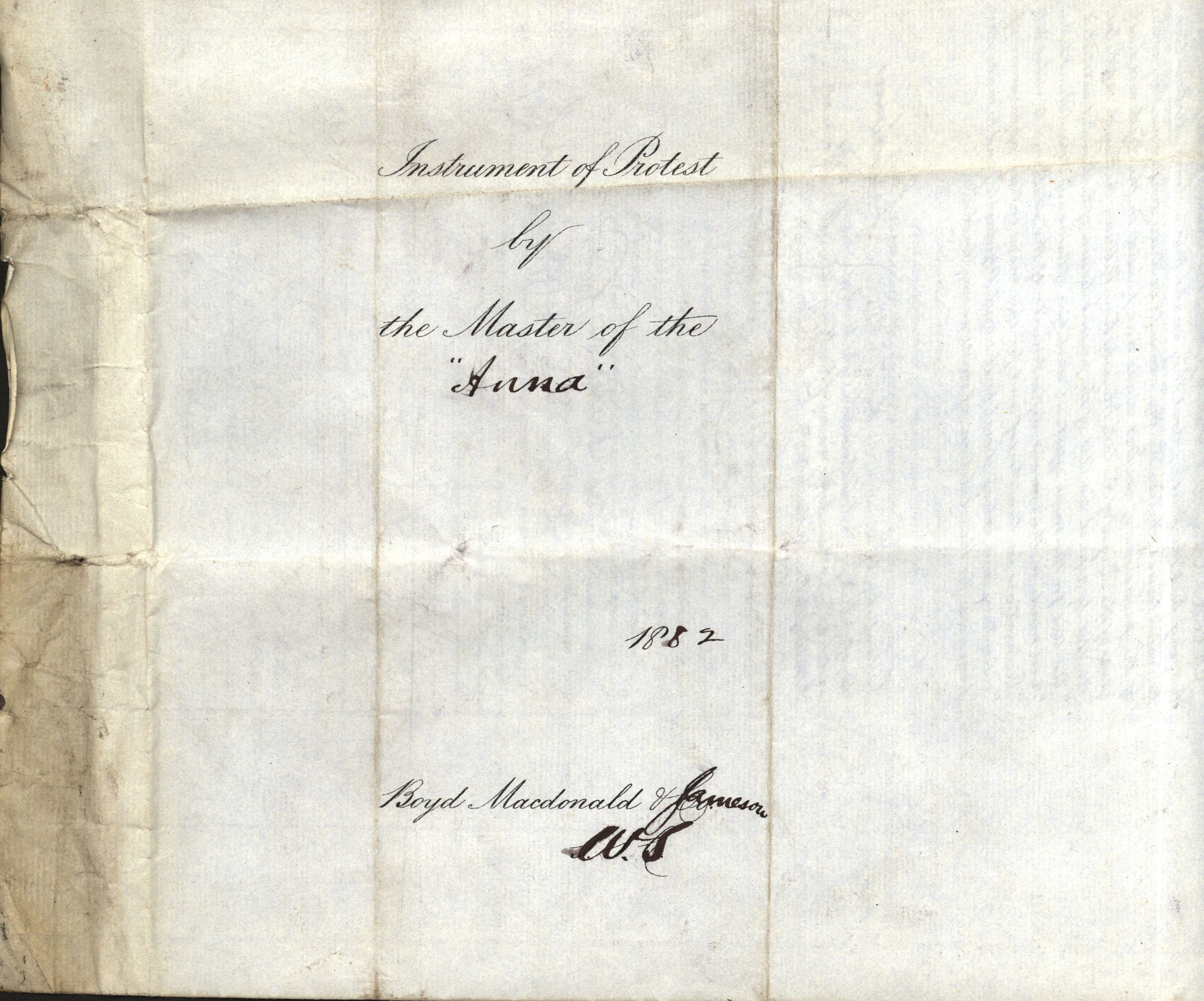Pa 63 - Østlandske skibsassuranceforening, VEMU/A-1079/G/Ga/L0014/0012: Havaridokumenter / Sophie, Andover, Alliance, Anna, 1882, p. 25