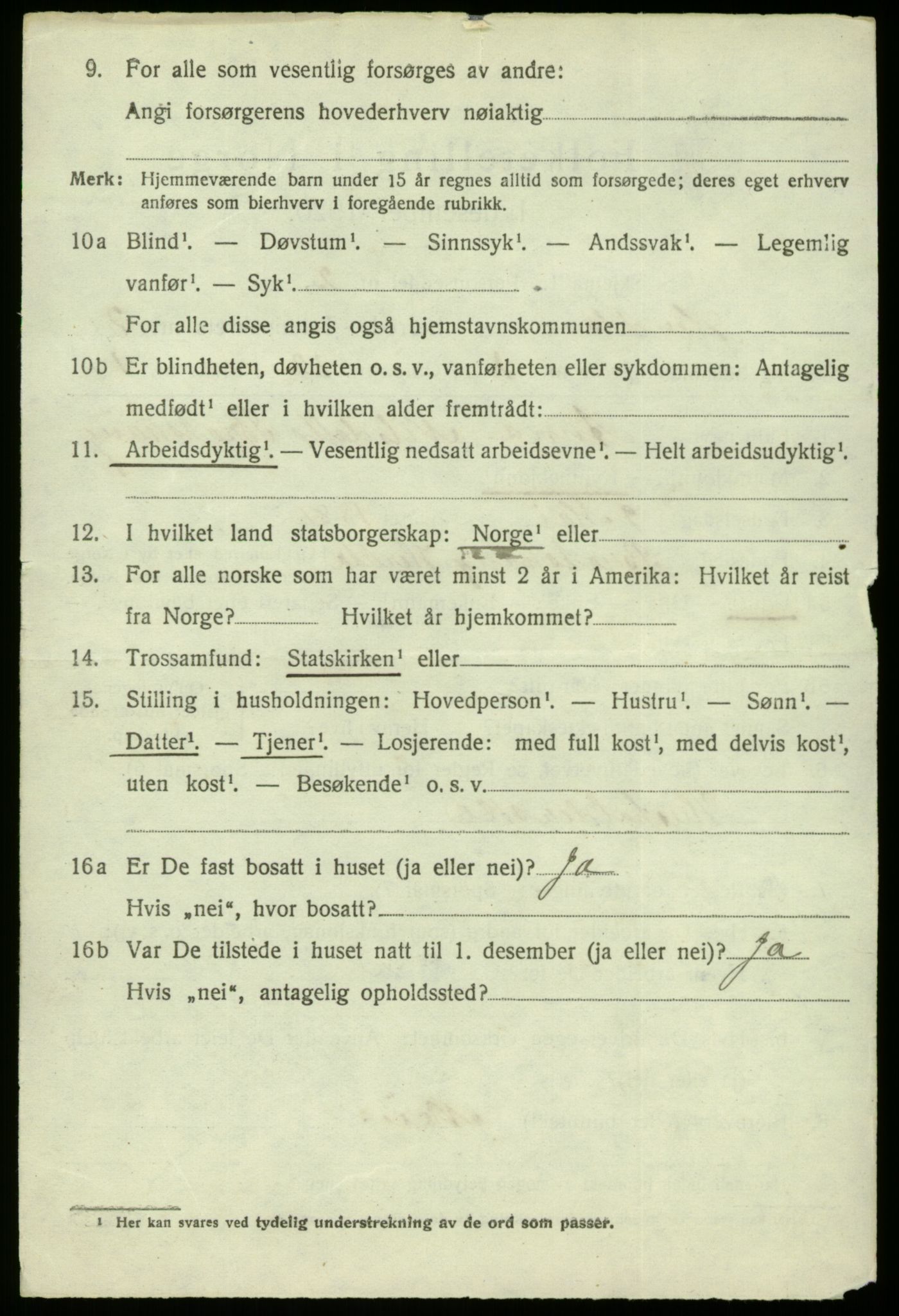 SAB, 1920 census for Herdla, 1920, p. 2854