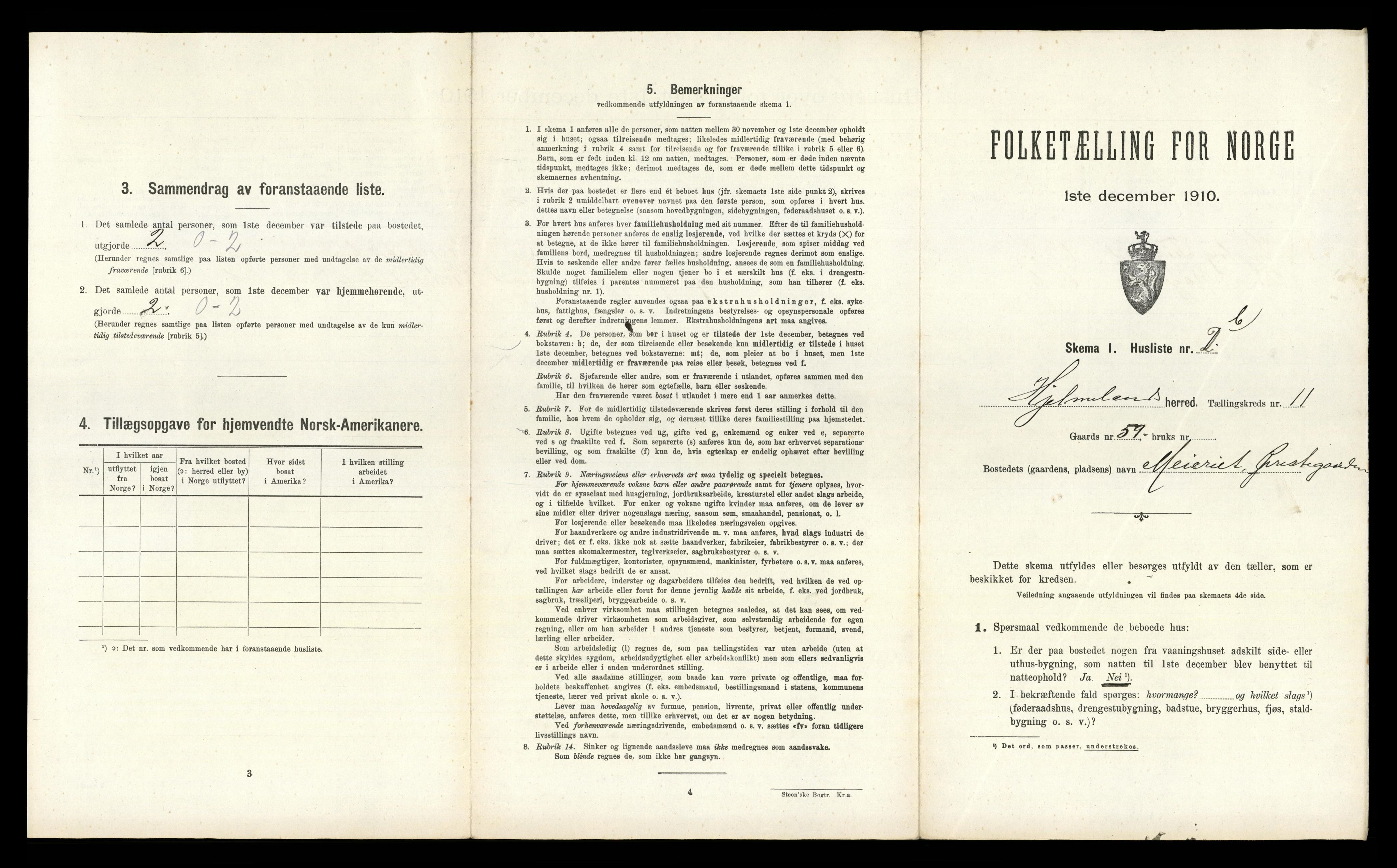 RA, 1910 census for Hjelmeland, 1910, p. 650