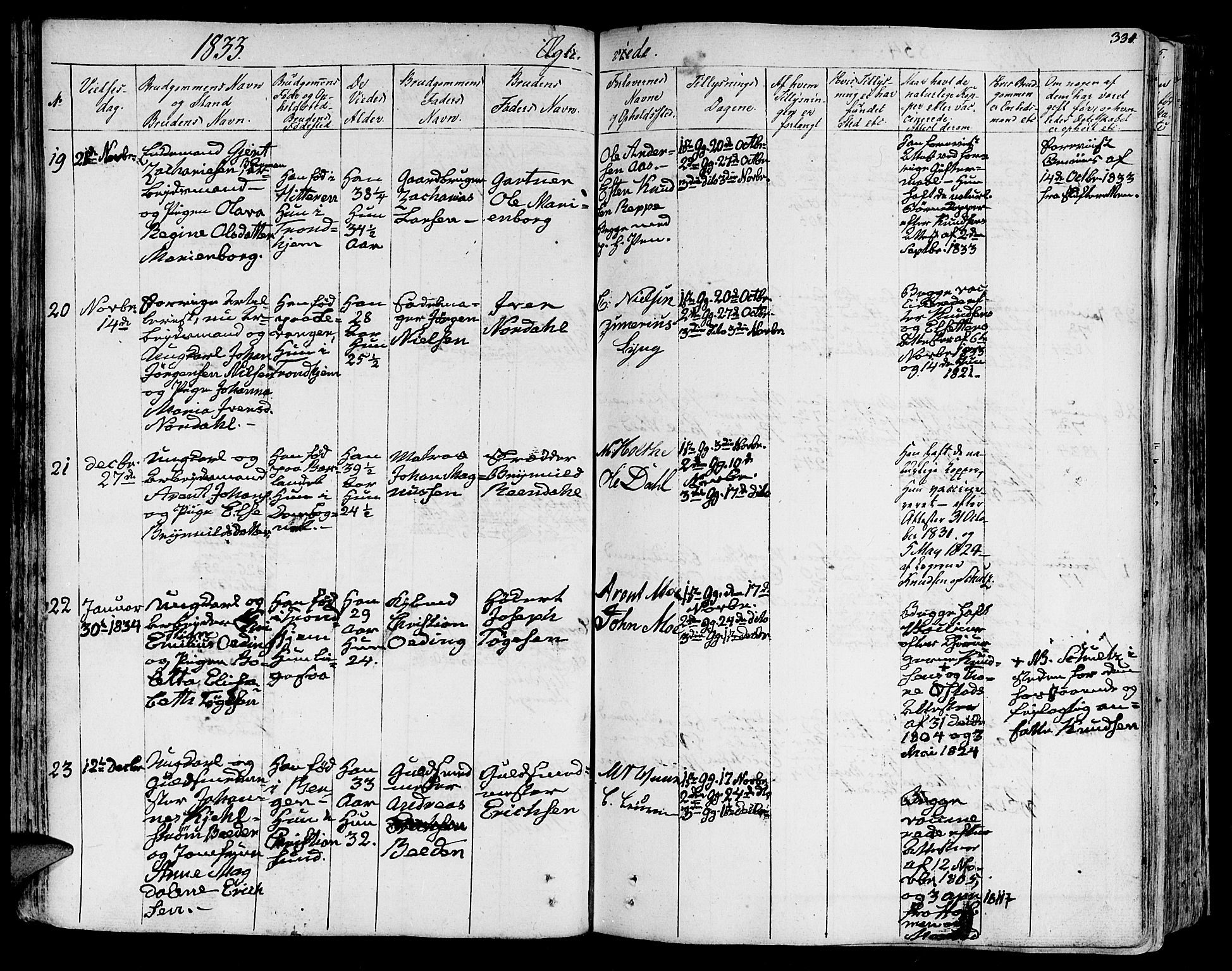 Ministerialprotokoller, klokkerbøker og fødselsregistre - Sør-Trøndelag, SAT/A-1456/602/L0109: Parish register (official) no. 602A07, 1821-1840, p. 331