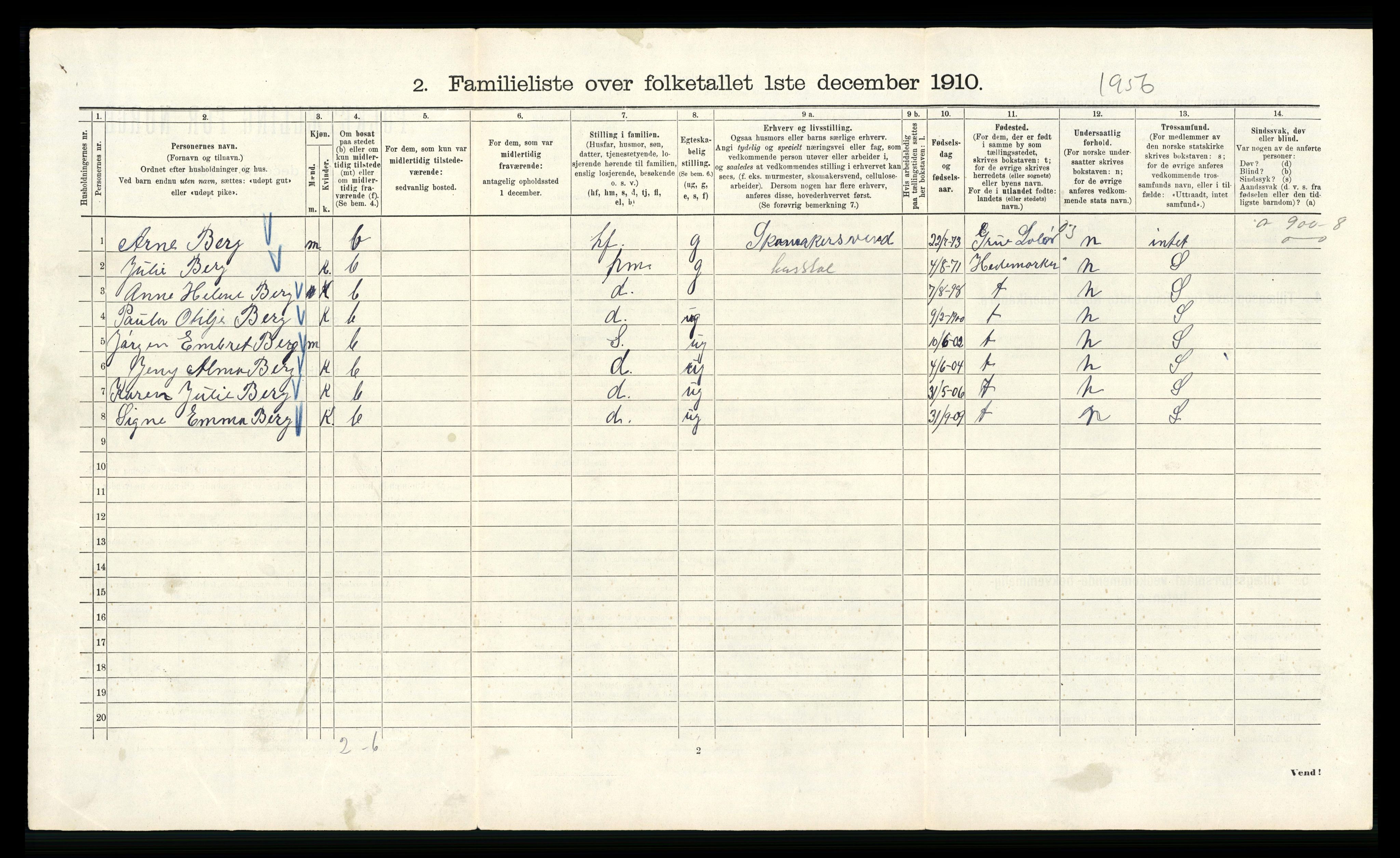 RA, 1910 census for Kristiania, 1910, p. 62732