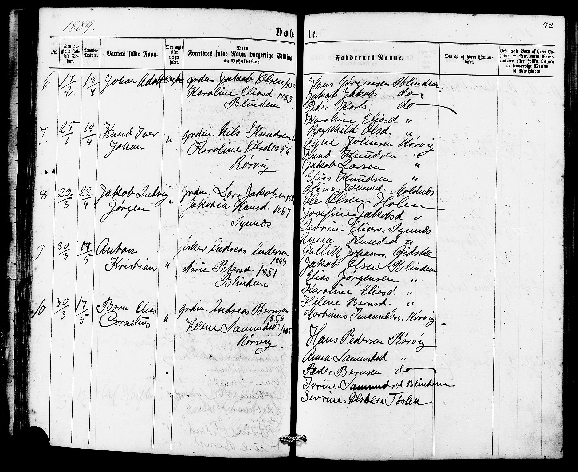 Ministerialprotokoller, klokkerbøker og fødselsregistre - Møre og Romsdal, AV/SAT-A-1454/537/L0519: Parish register (official) no. 537A03, 1876-1889, p. 72