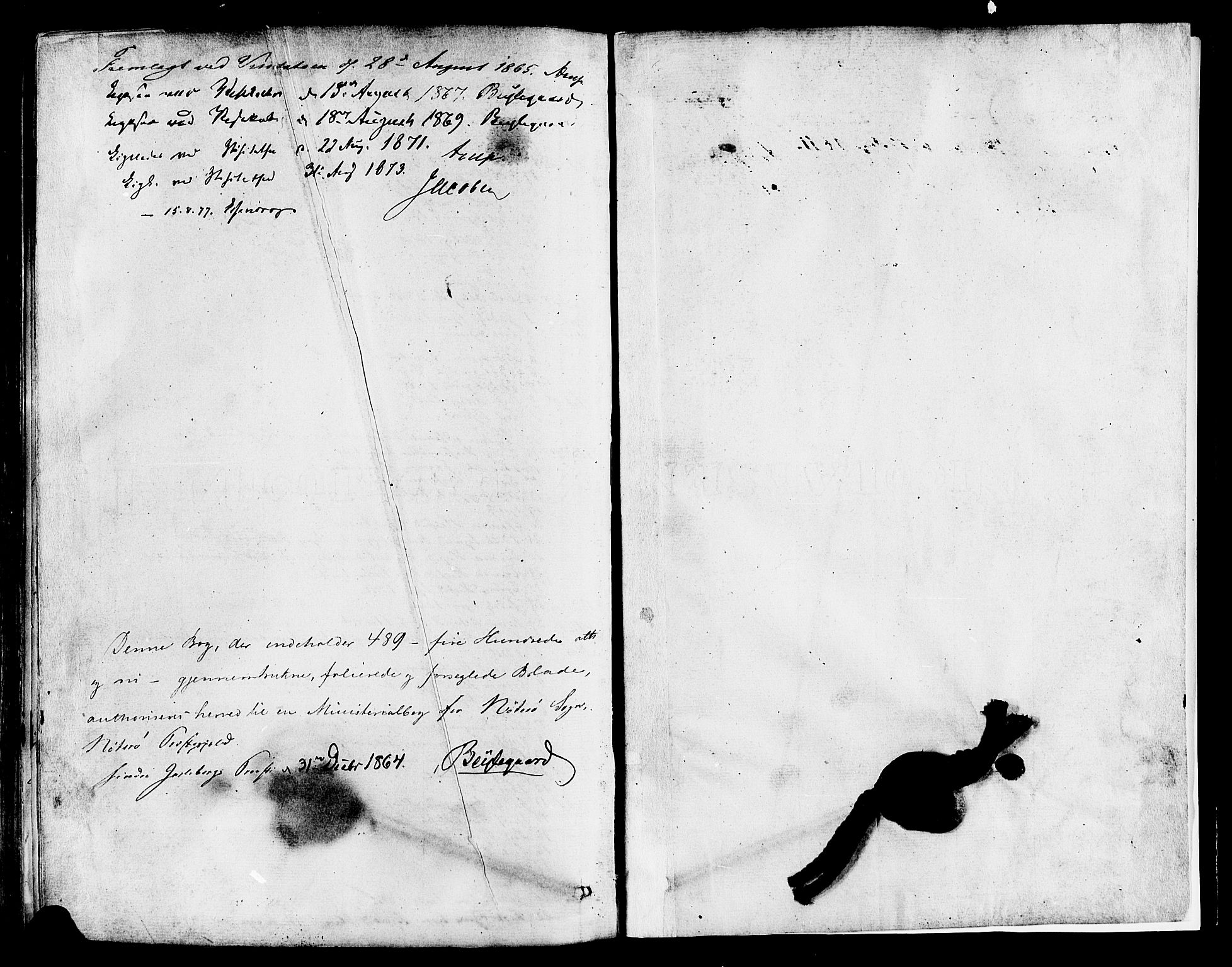 Nøtterøy kirkebøker, AV/SAKO-A-354/F/Fa/L0007: Parish register (official) no. I 7, 1865-1877