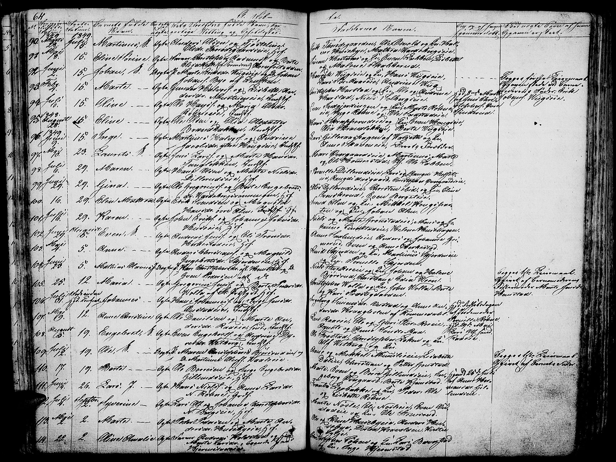 Stange prestekontor, SAH/PREST-002/L/L0003: Parish register (copy) no. 3, 1840-1864, p. 64