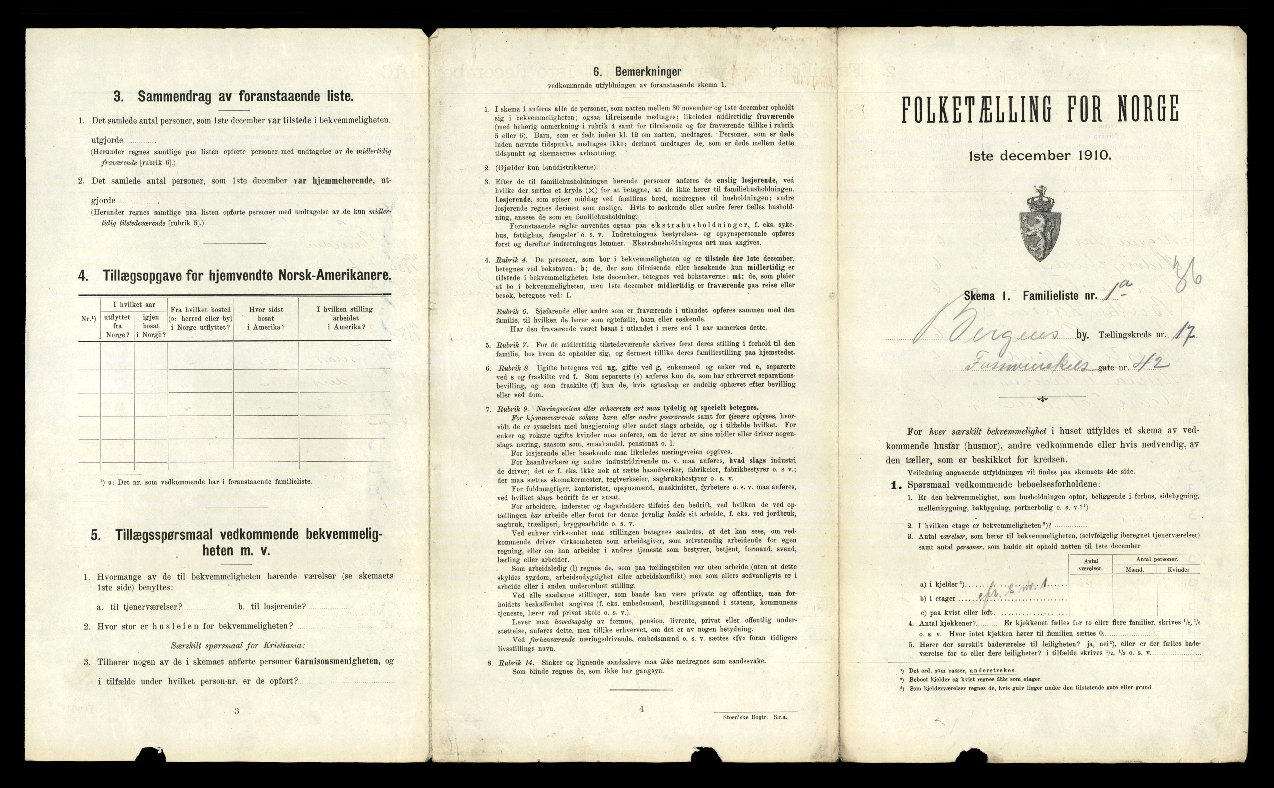 RA, 1910 census for Bergen, 1910, p. 5773