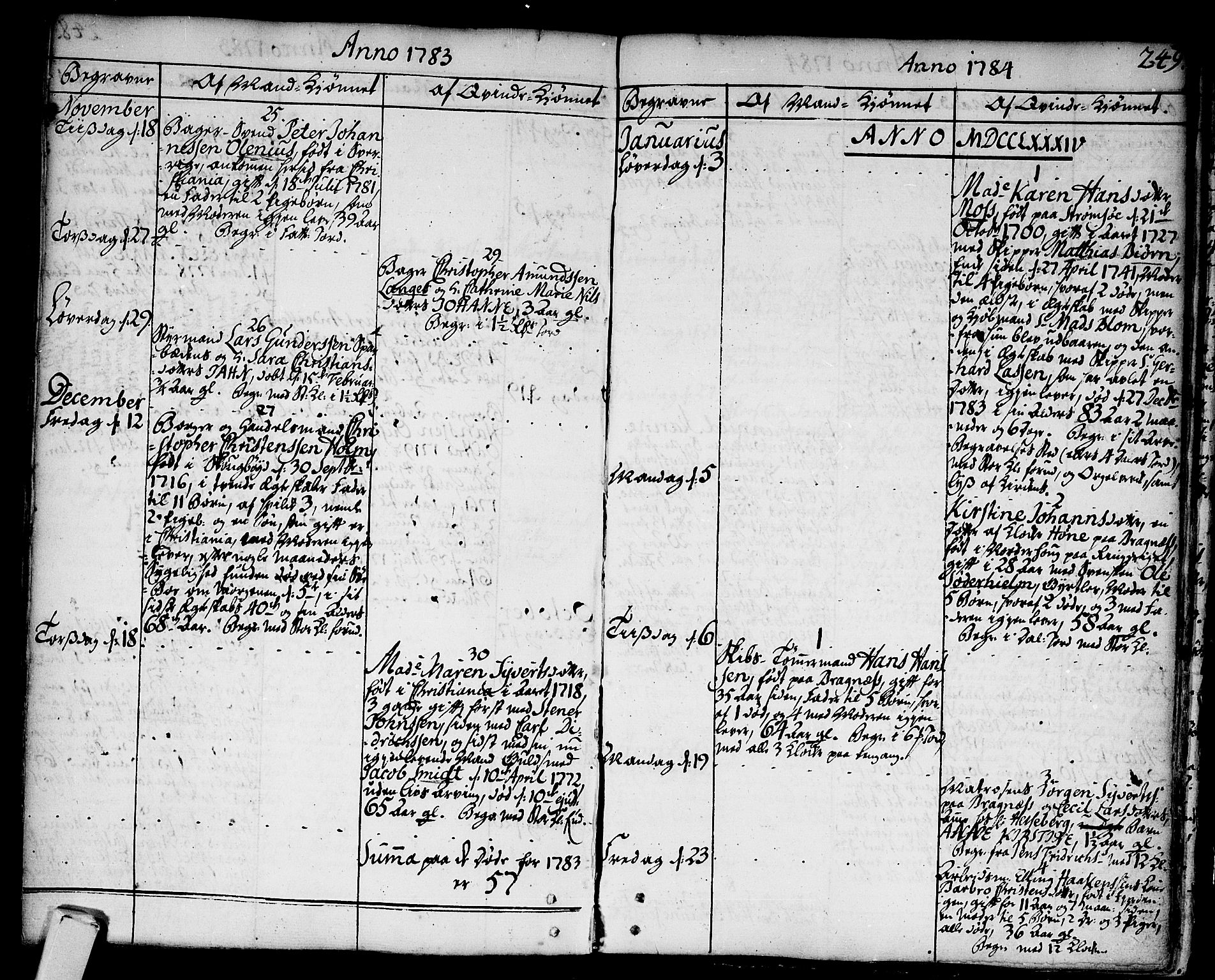 Strømsø kirkebøker, SAKO/A-246/F/Fa/L0009: Parish register (official) no. I 9, 1752-1791, p. 249