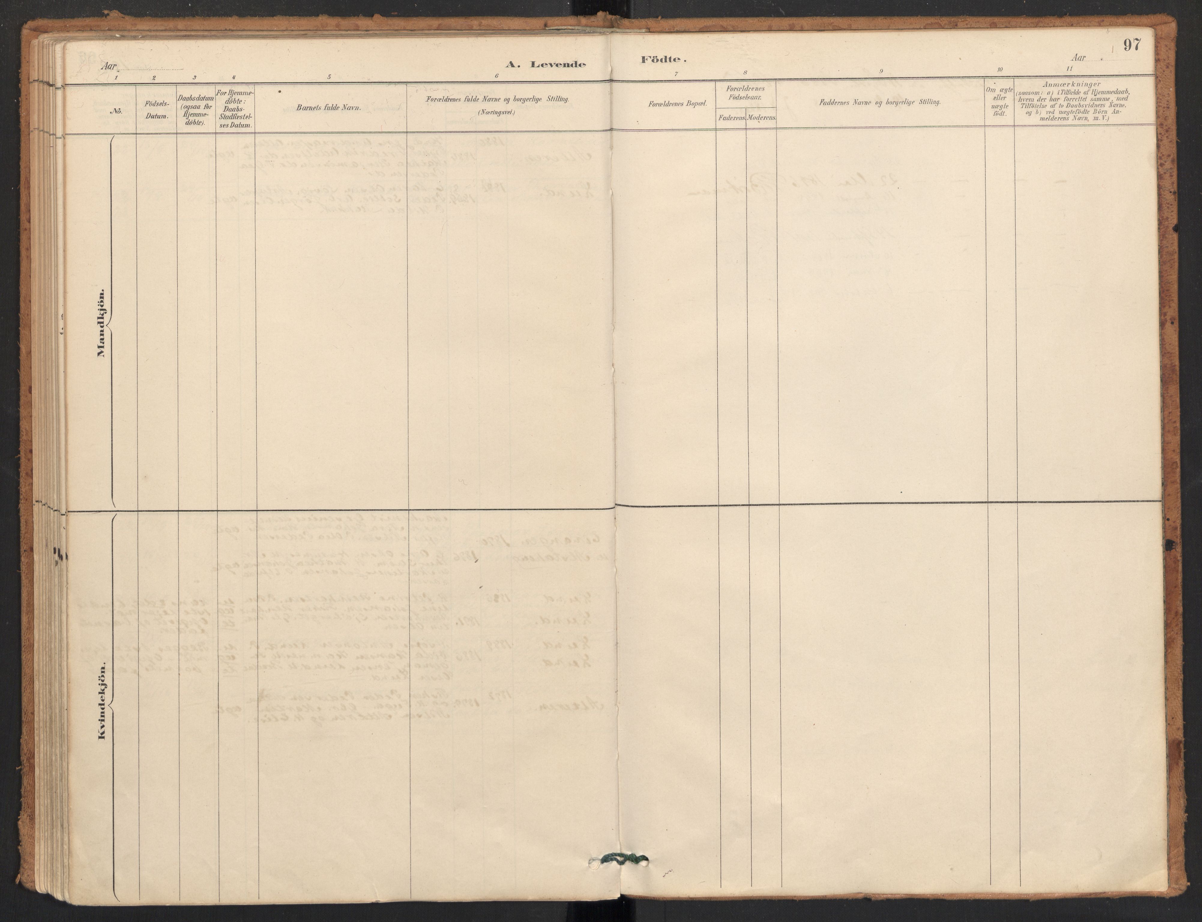 Ministerialprotokoller, klokkerbøker og fødselsregistre - Nordland, SAT/A-1459/830/L0453: Parish register (official) no. 830A17, 1886-1911, p. 97