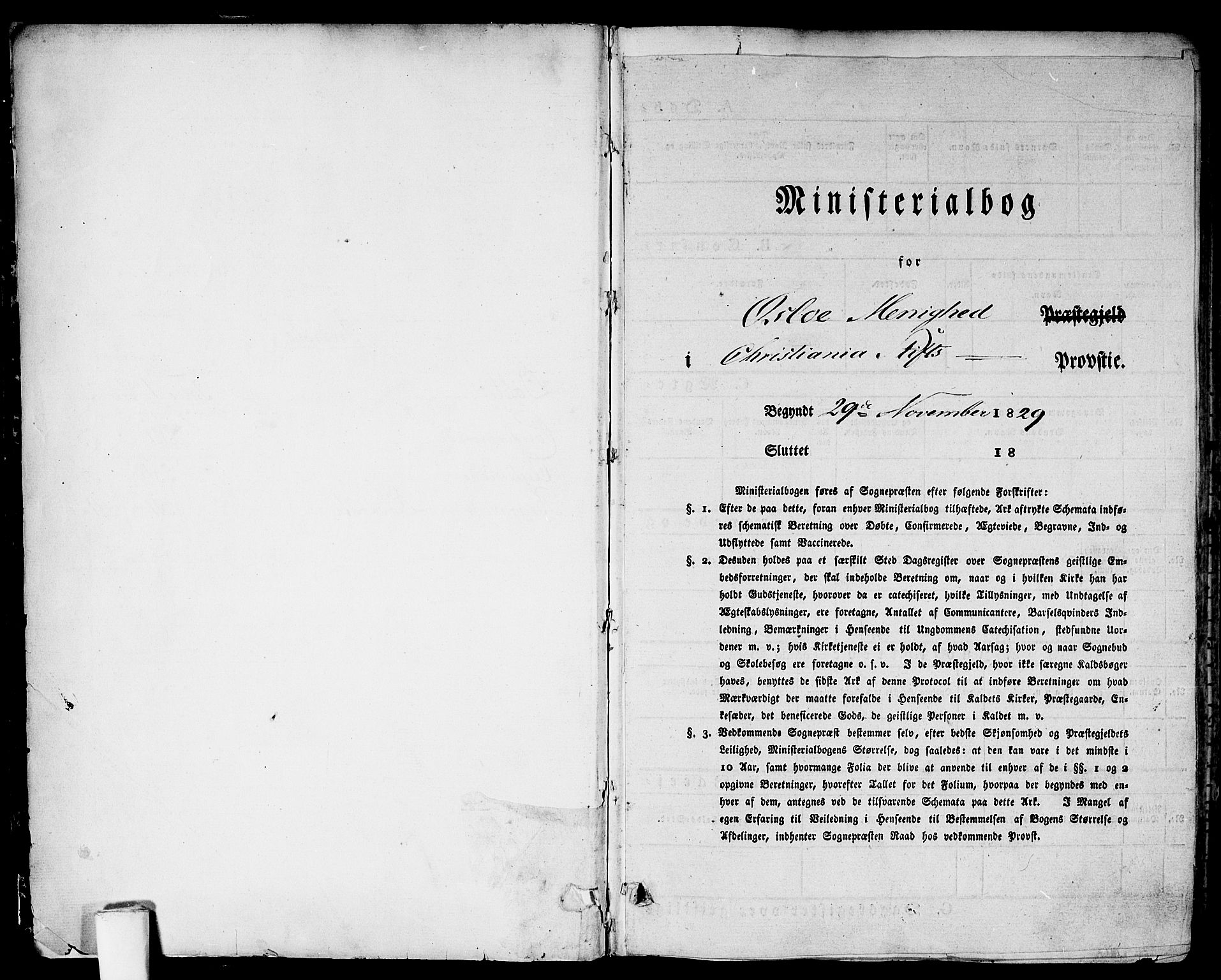 Gamlebyen prestekontor Kirkebøker, SAO/A-10884/F/Fa/L0003: Parish register (official) no. 3, 1829-1849