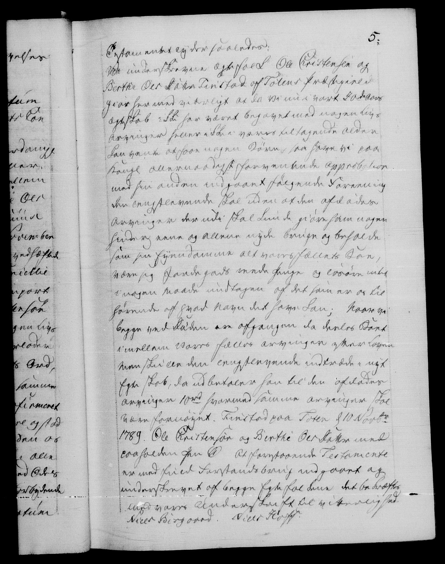 Danske Kanselli 1572-1799, AV/RA-EA-3023/F/Fc/Fca/Fcaa/L0053: Norske registre, 1790-1791, p. 5a