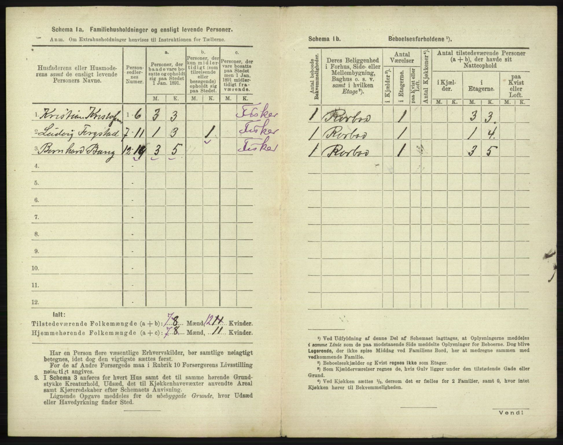 RA, 1891 census for 2001 Hammerfest, 1891, p. 1699