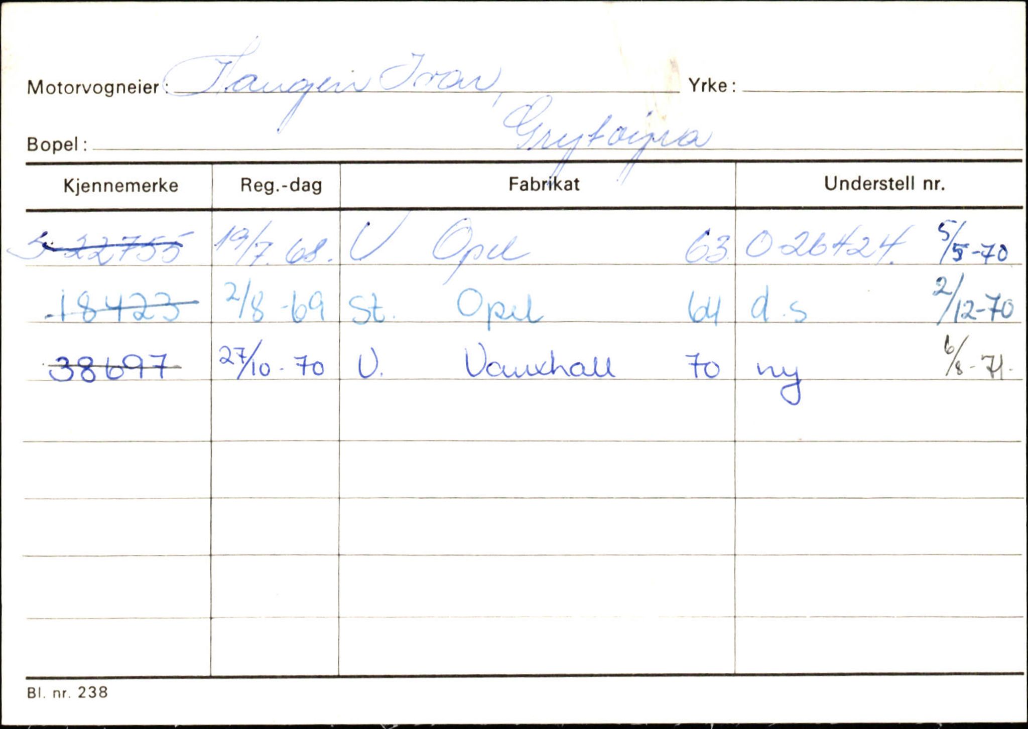 Statens vegvesen, Sogn og Fjordane vegkontor, AV/SAB-A-5301/4/F/L0132: Eigarregister Askvoll A-Å. Balestrand A-Å, 1945-1975, p. 493