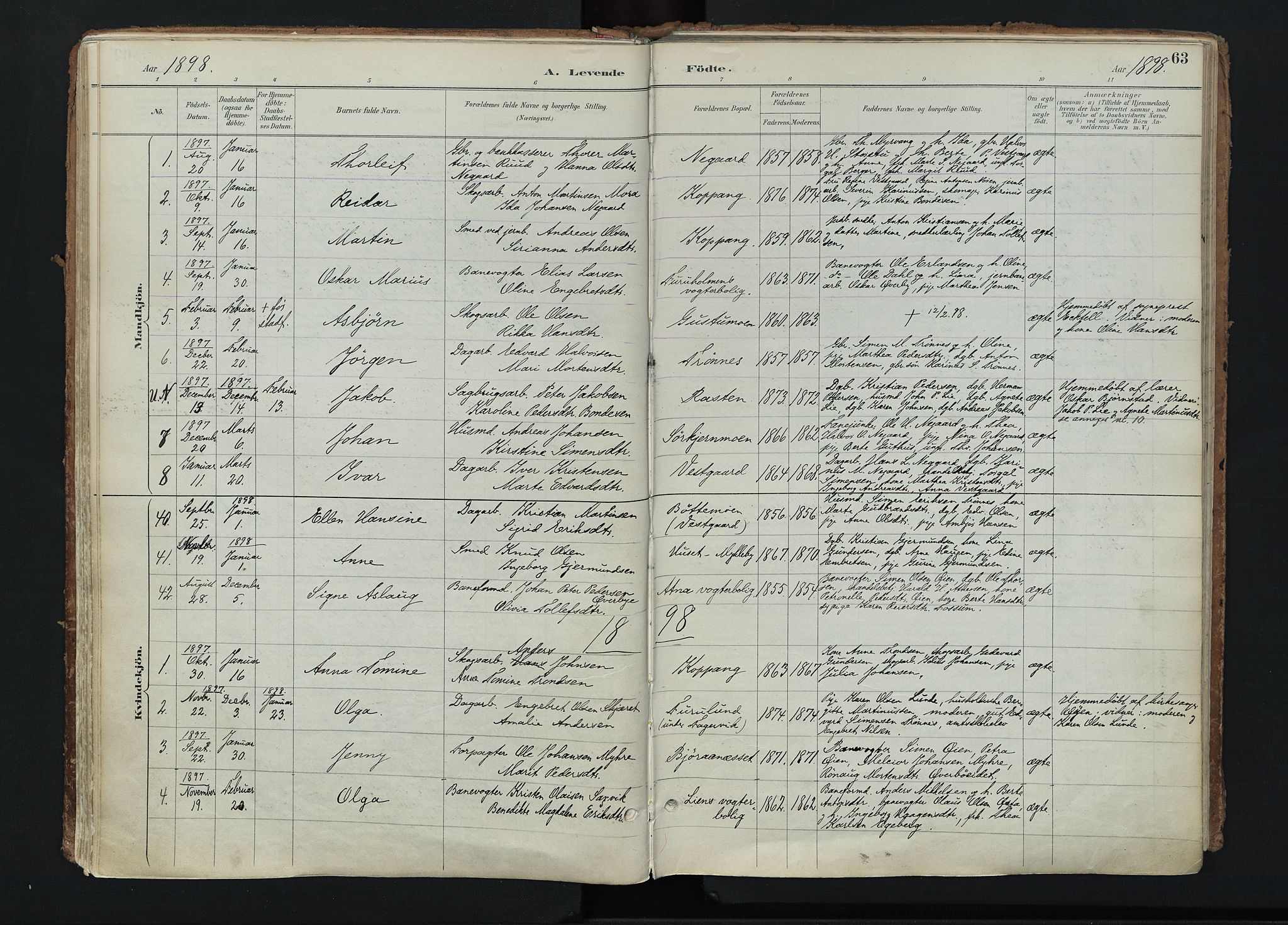 Stor-Elvdal prestekontor, SAH/PREST-052/H/Ha/Haa/L0004: Parish register (official) no. 4, 1890-1922, p. 63