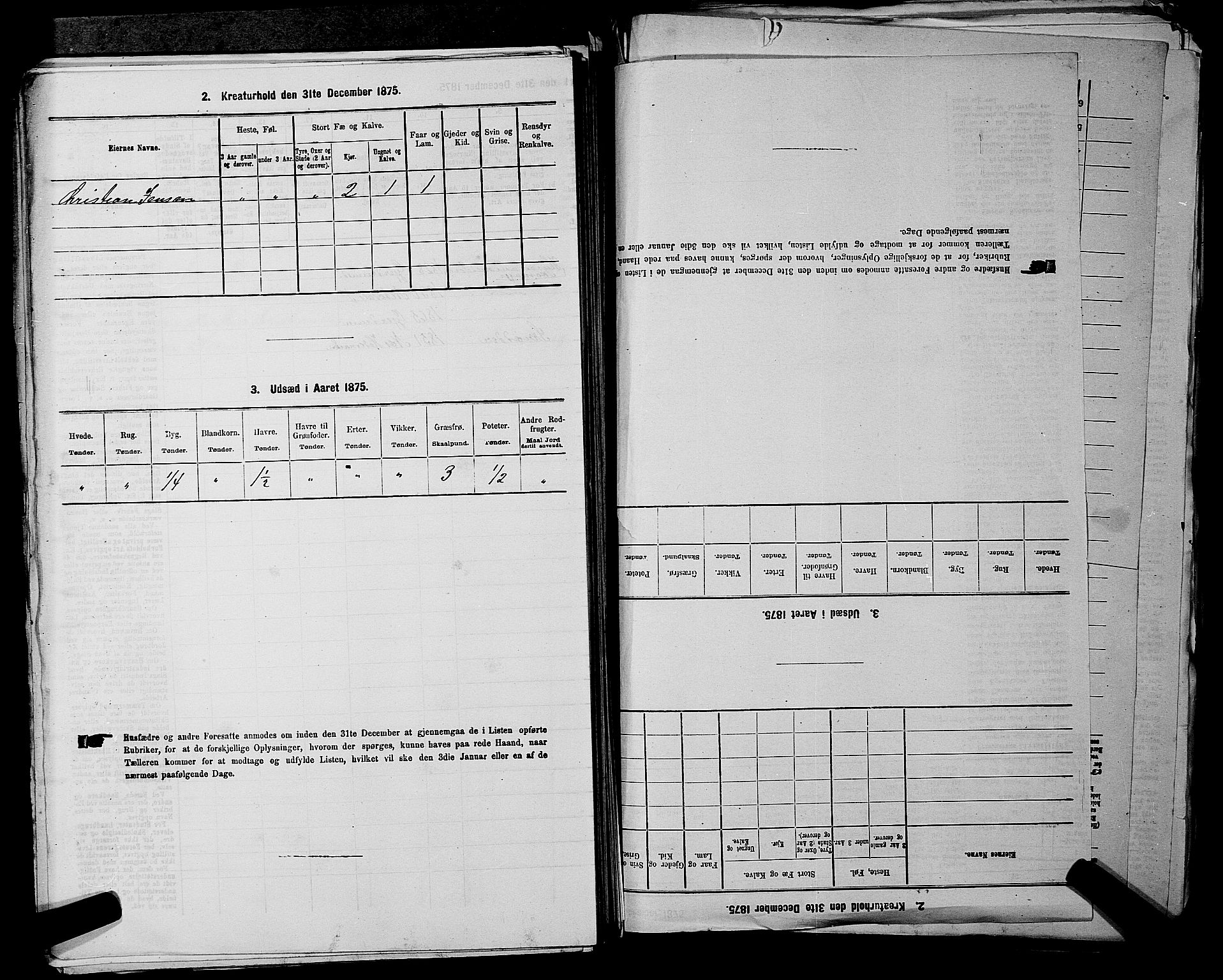 RA, 1875 census for 0233P Nittedal, 1875, p. 617