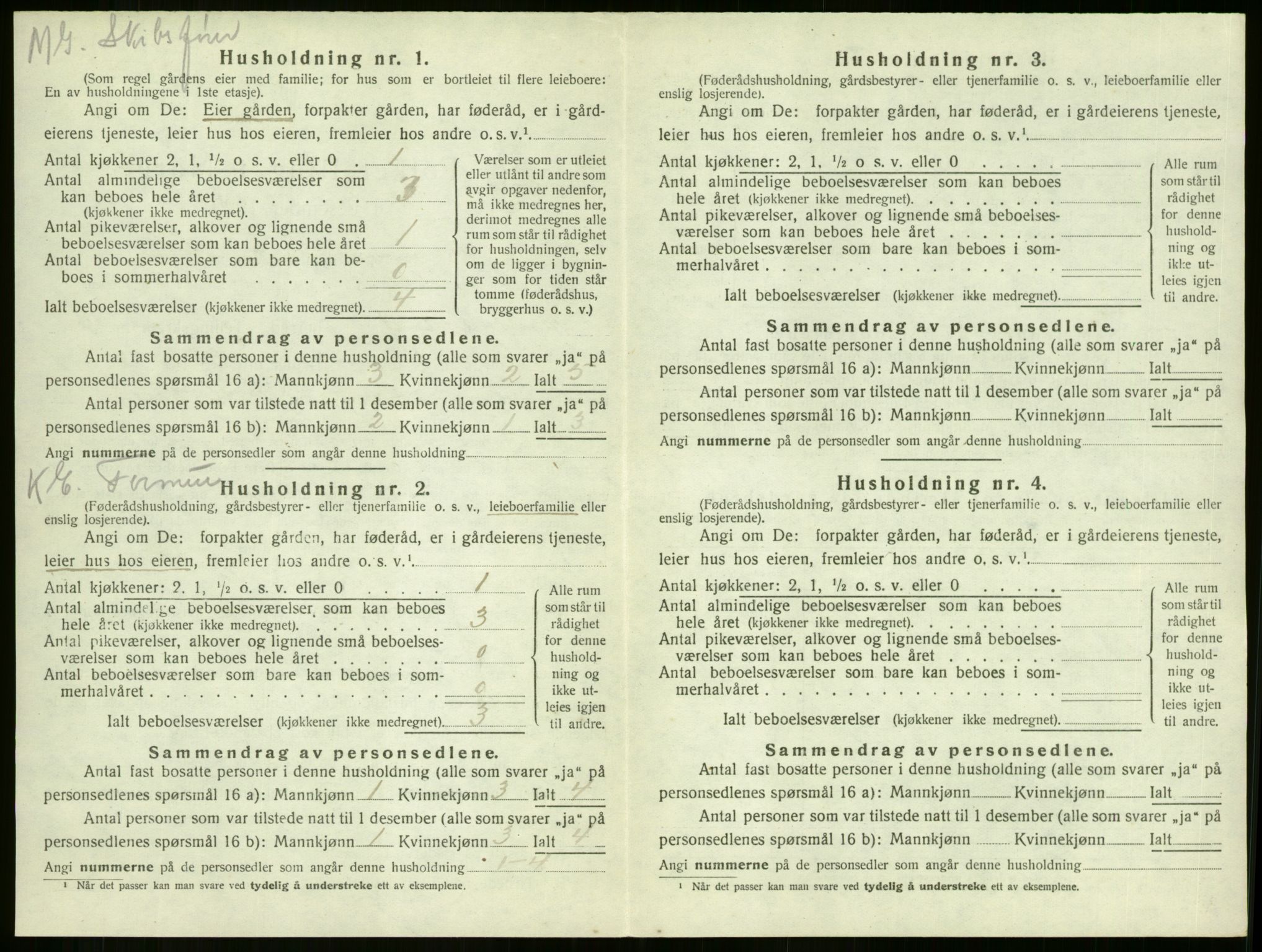 SAKO, 1920 census for Sandeherred, 1920, p. 3215