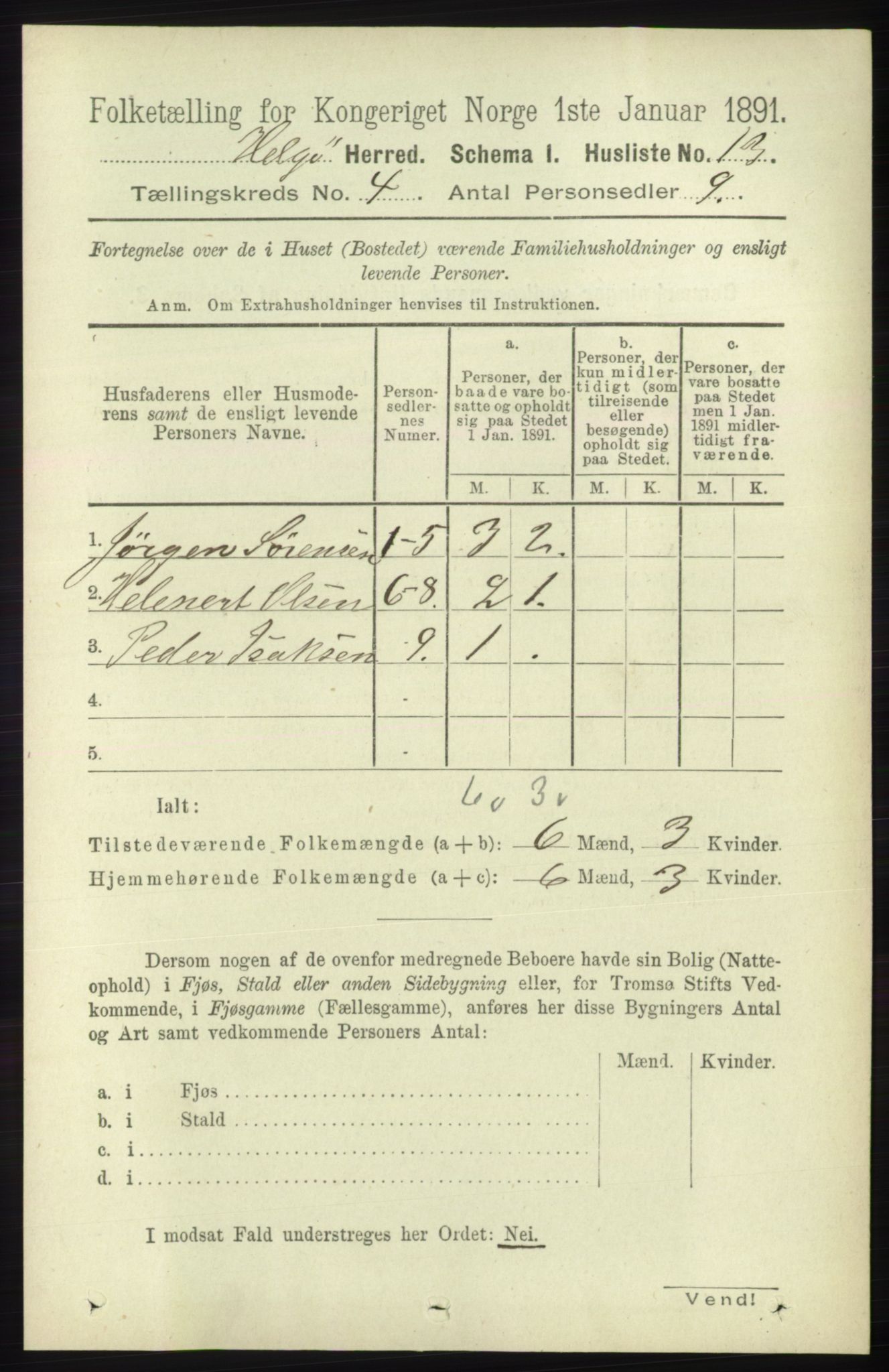 RA, 1891 census for 1935 Helgøy, 1891, p. 989