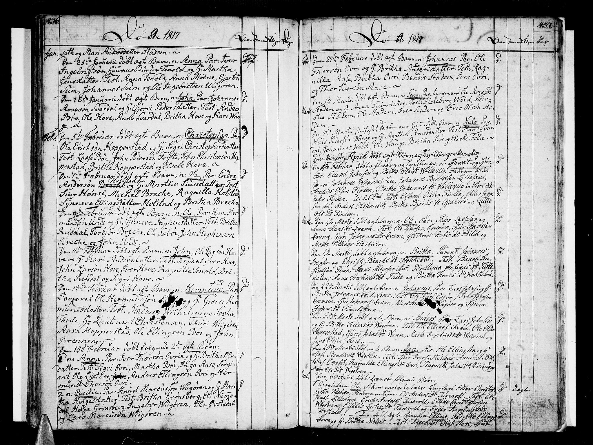 Vik sokneprestembete, AV/SAB-A-81501/H/Haa/Haaa/L0005: Parish register (official) no. A 5, 1787-1820, p. 436-437