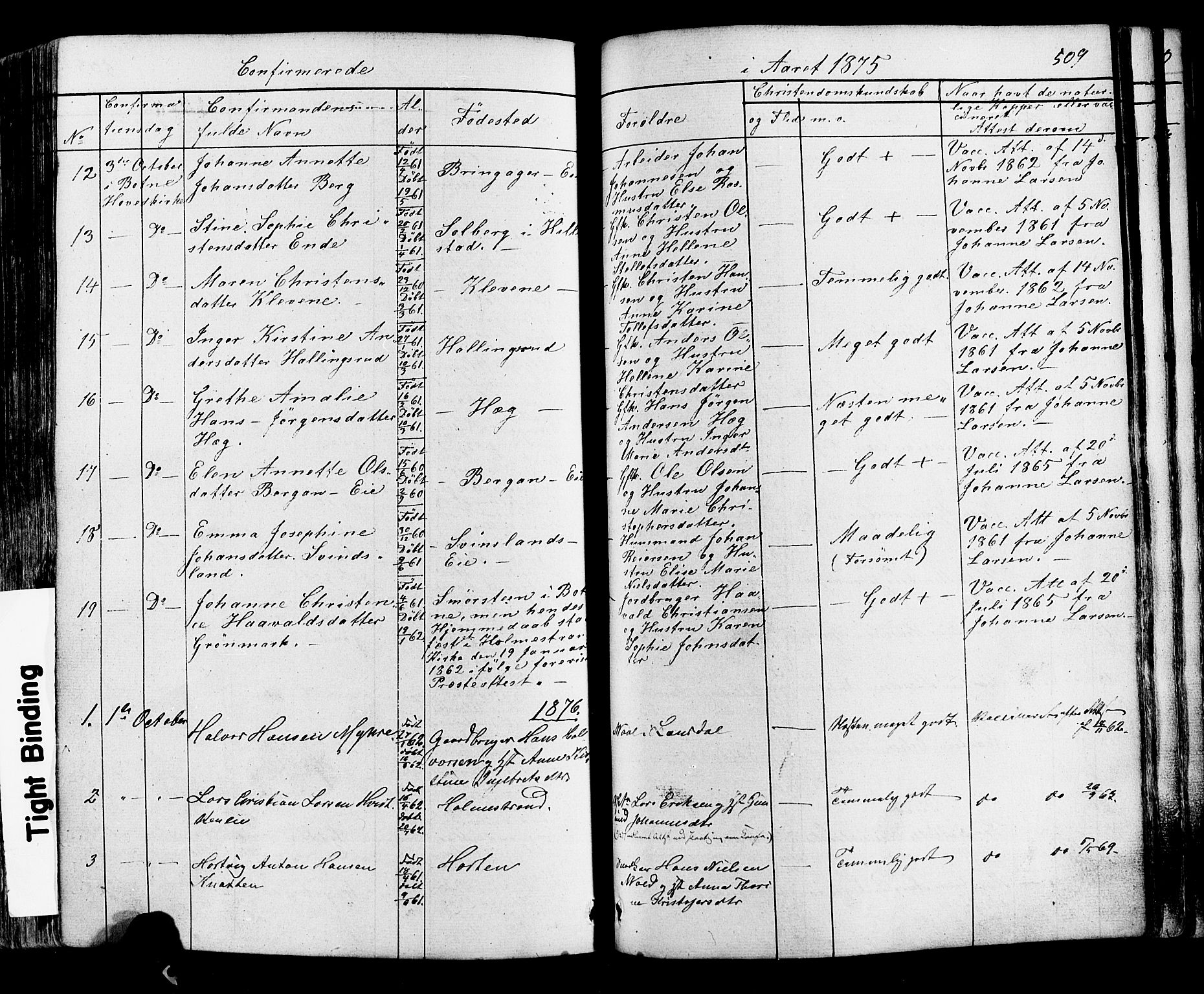 Botne kirkebøker, AV/SAKO-A-340/F/Fa/L0006: Parish register (official) no. I 6, 1836-1877, p. 509