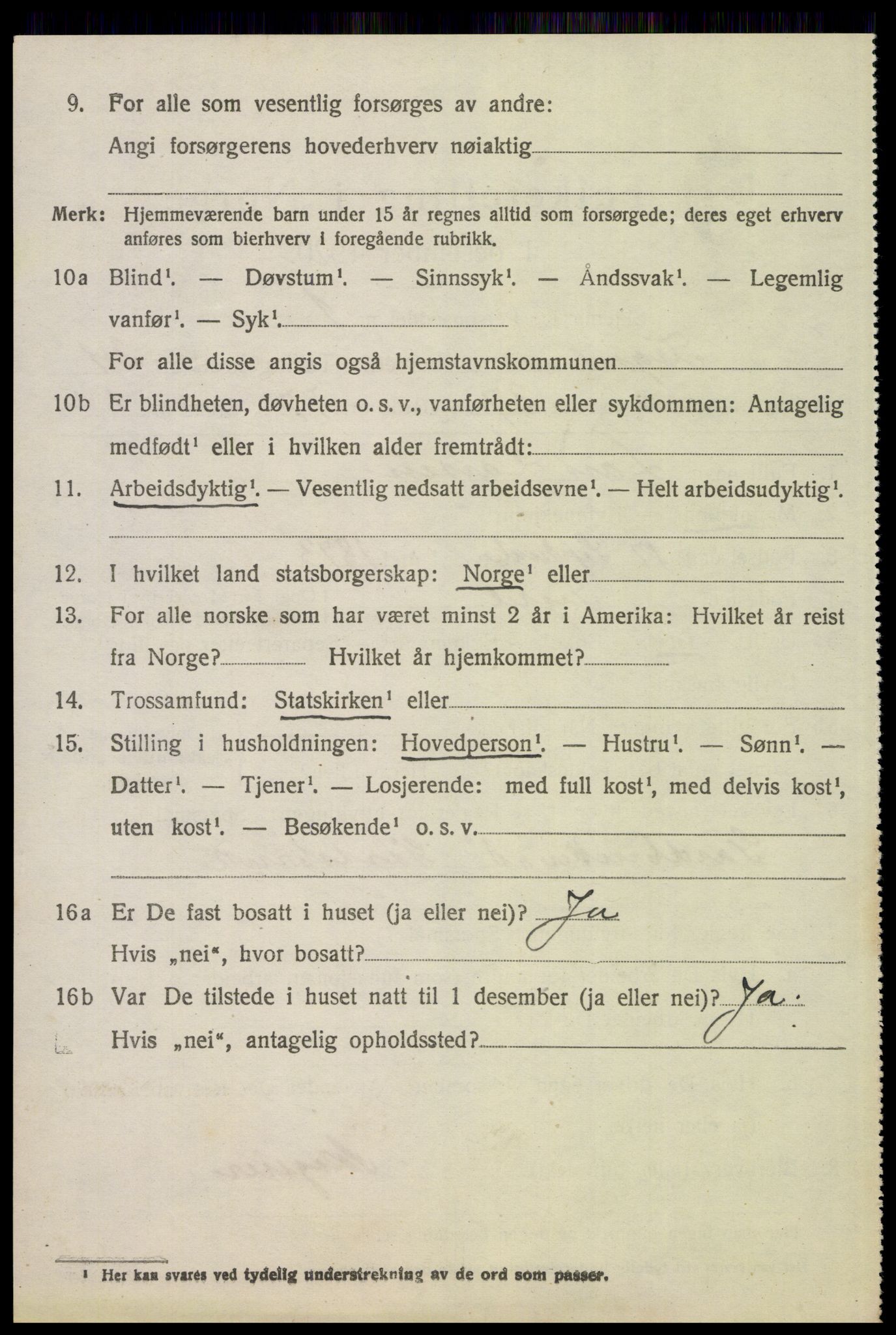 SAH, 1920 census for Trysil, 1920, p. 15666