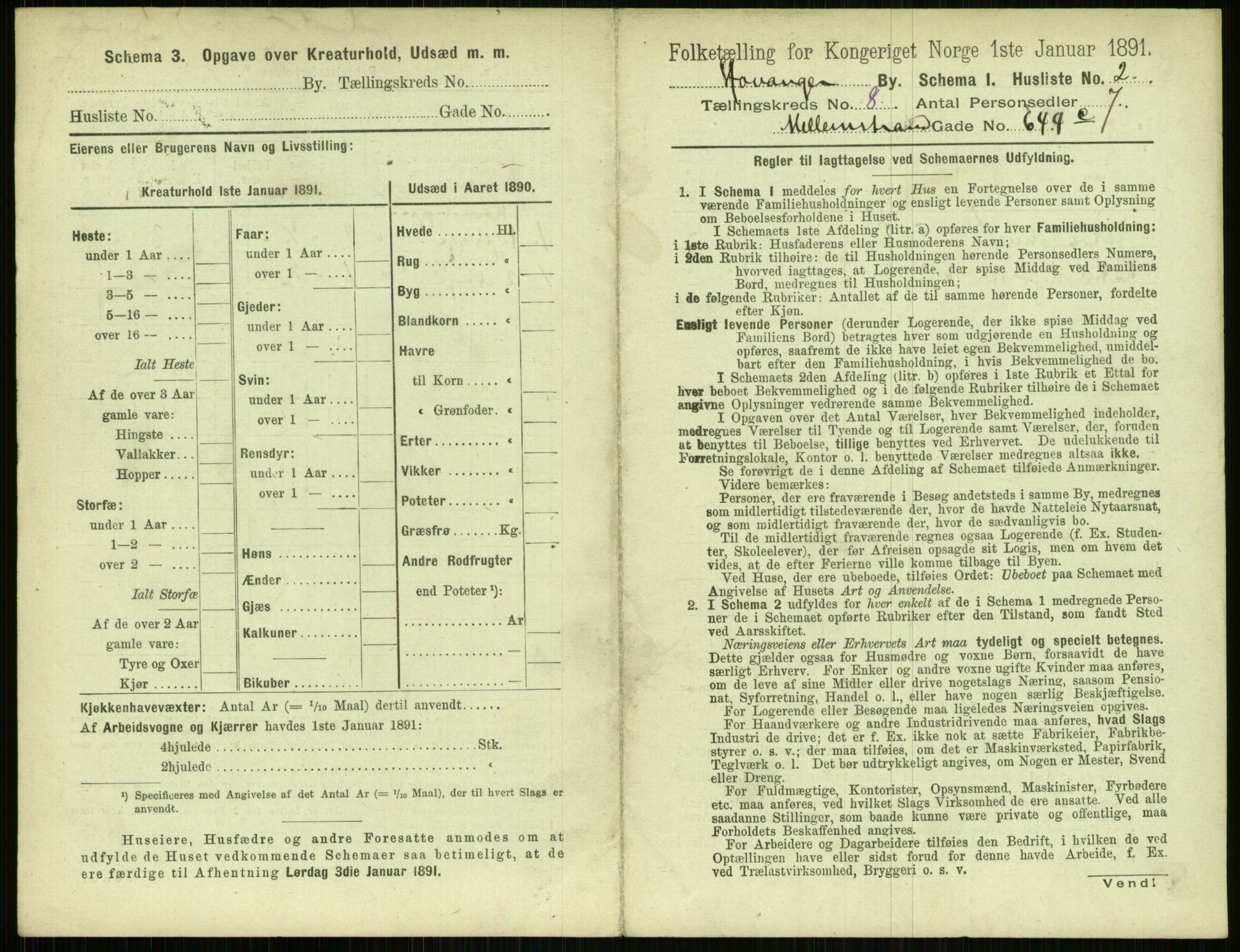 RA, 1891 census for 1103 Stavanger, 1891, p. 1491