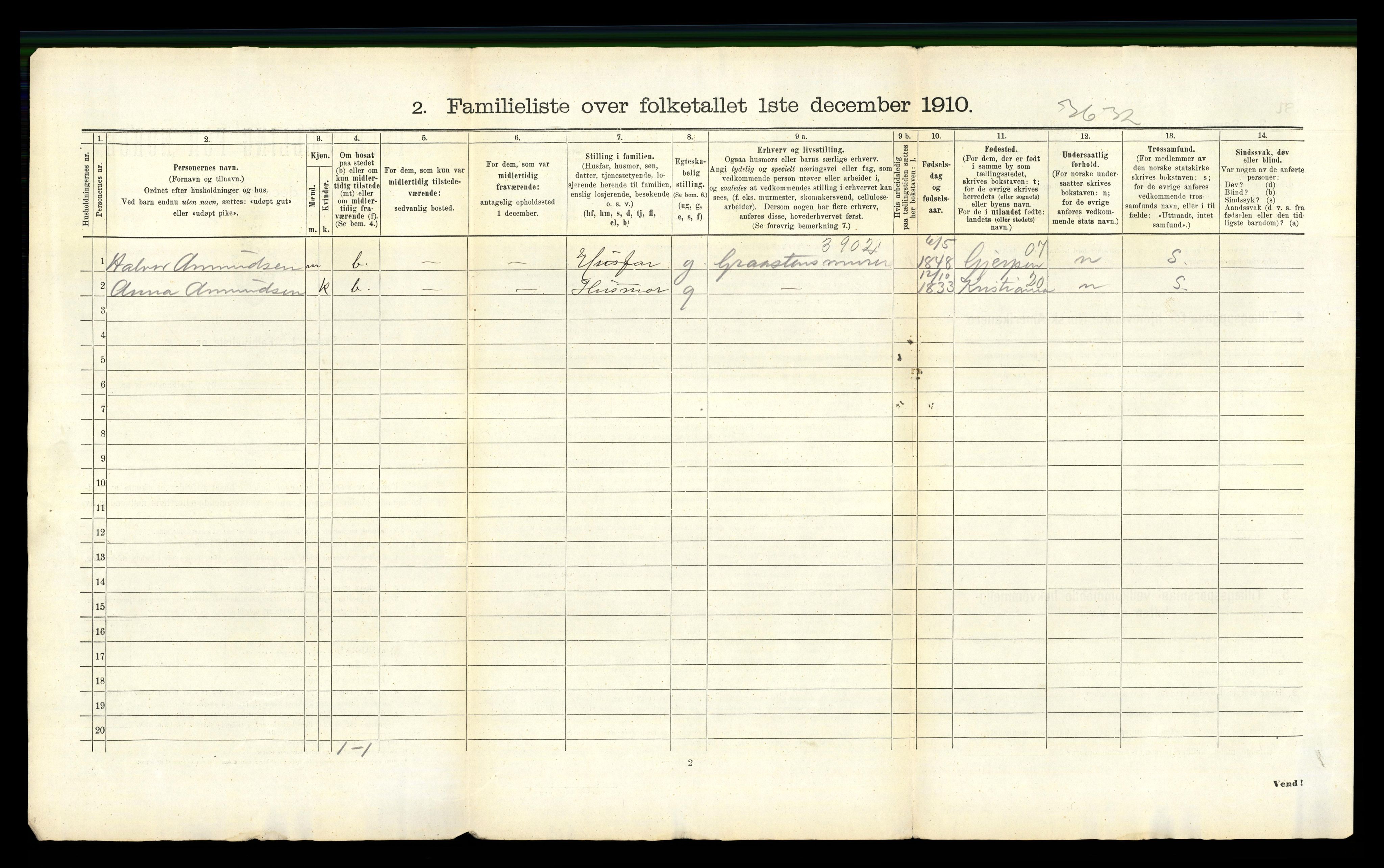 RA, 1910 census for Skien, 1910, p. 5895