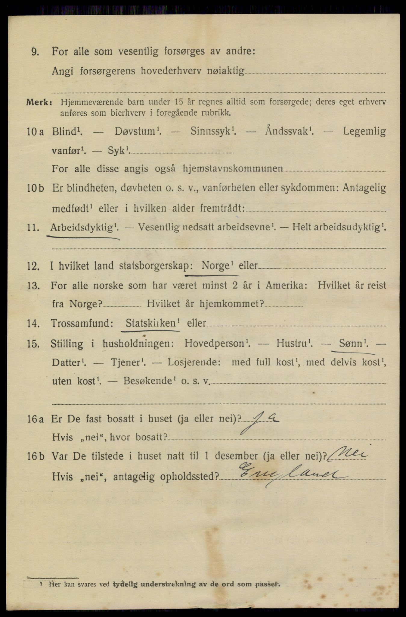 SAKO, 1920 census for Brevik, 1920, p. 3871