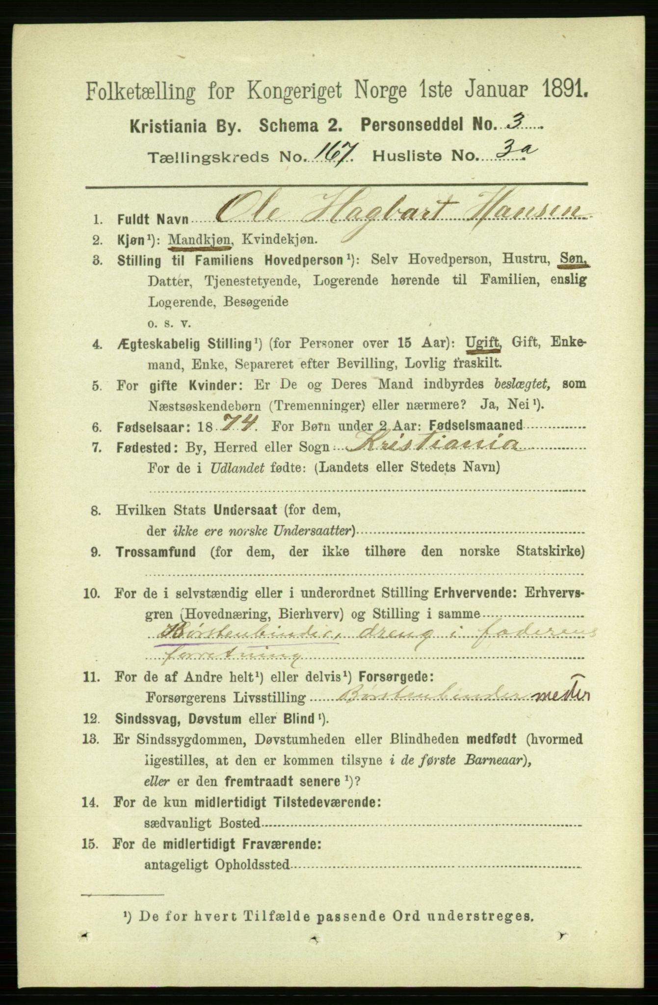 RA, 1891 census for 0301 Kristiania, 1891, p. 97292