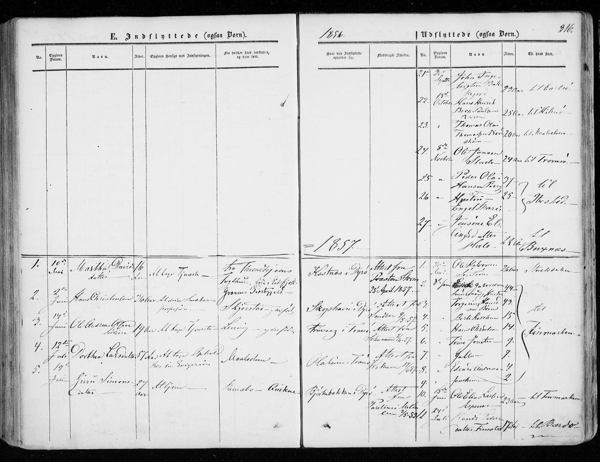 Tranøy sokneprestkontor, SATØ/S-1313/I/Ia/Iaa/L0007kirke: Parish register (official) no. 7, 1856-1866, p. 316