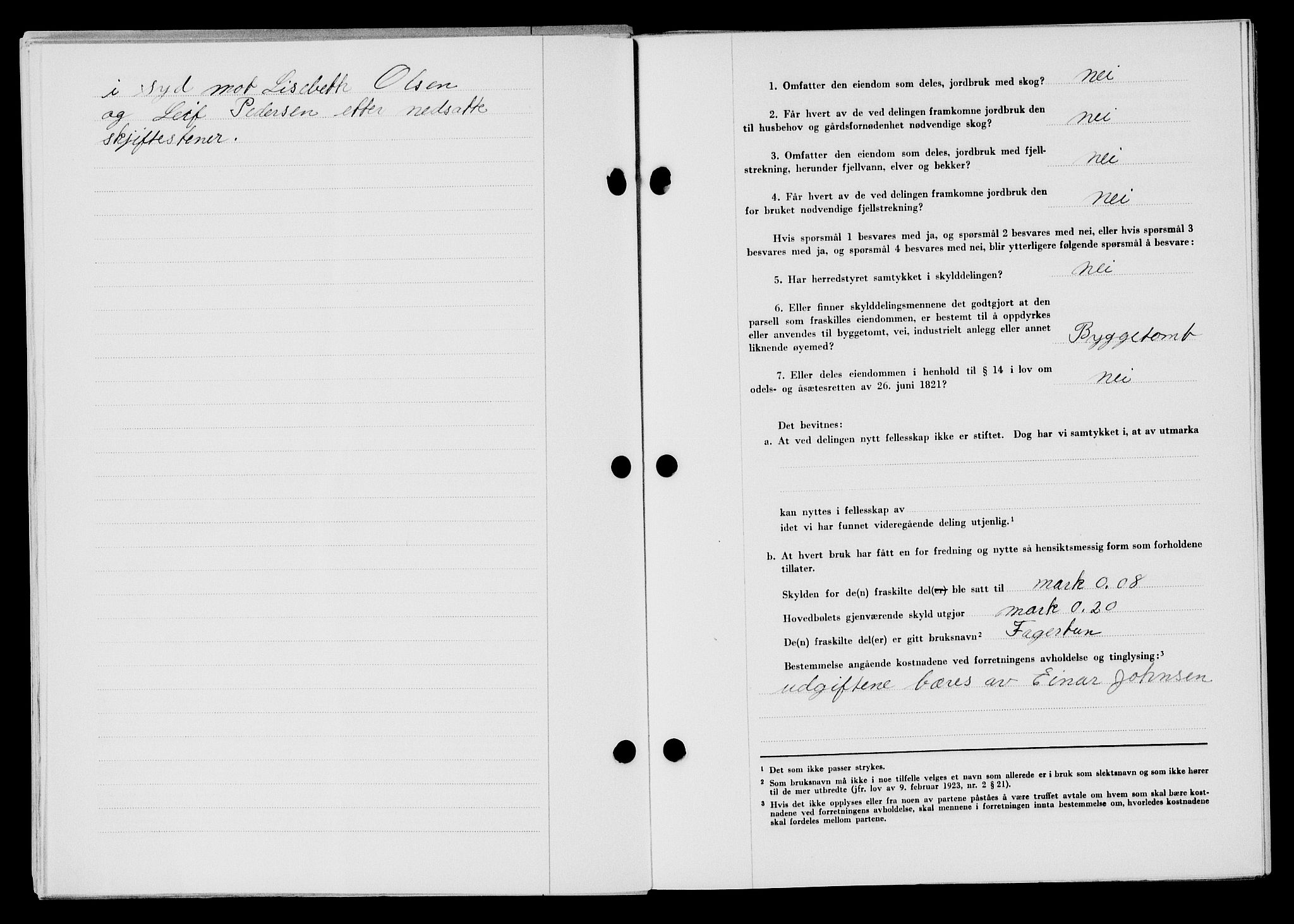 Flekkefjord sorenskriveri, AV/SAK-1221-0001/G/Gb/Gba/L0063: Mortgage book no. A-11, 1947-1948, Diary no: : 1248/1947