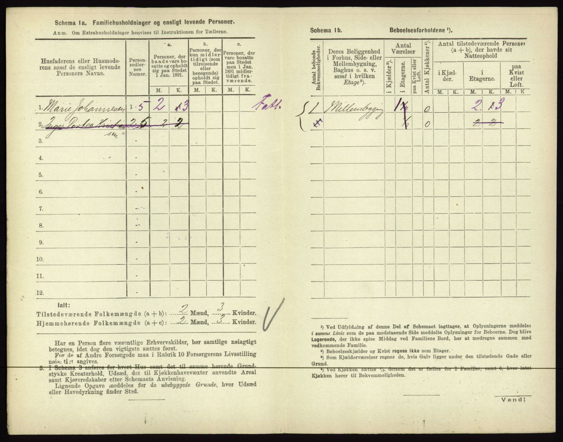 RA, 1891 census for 0601 Hønefoss, 1891, p. 360