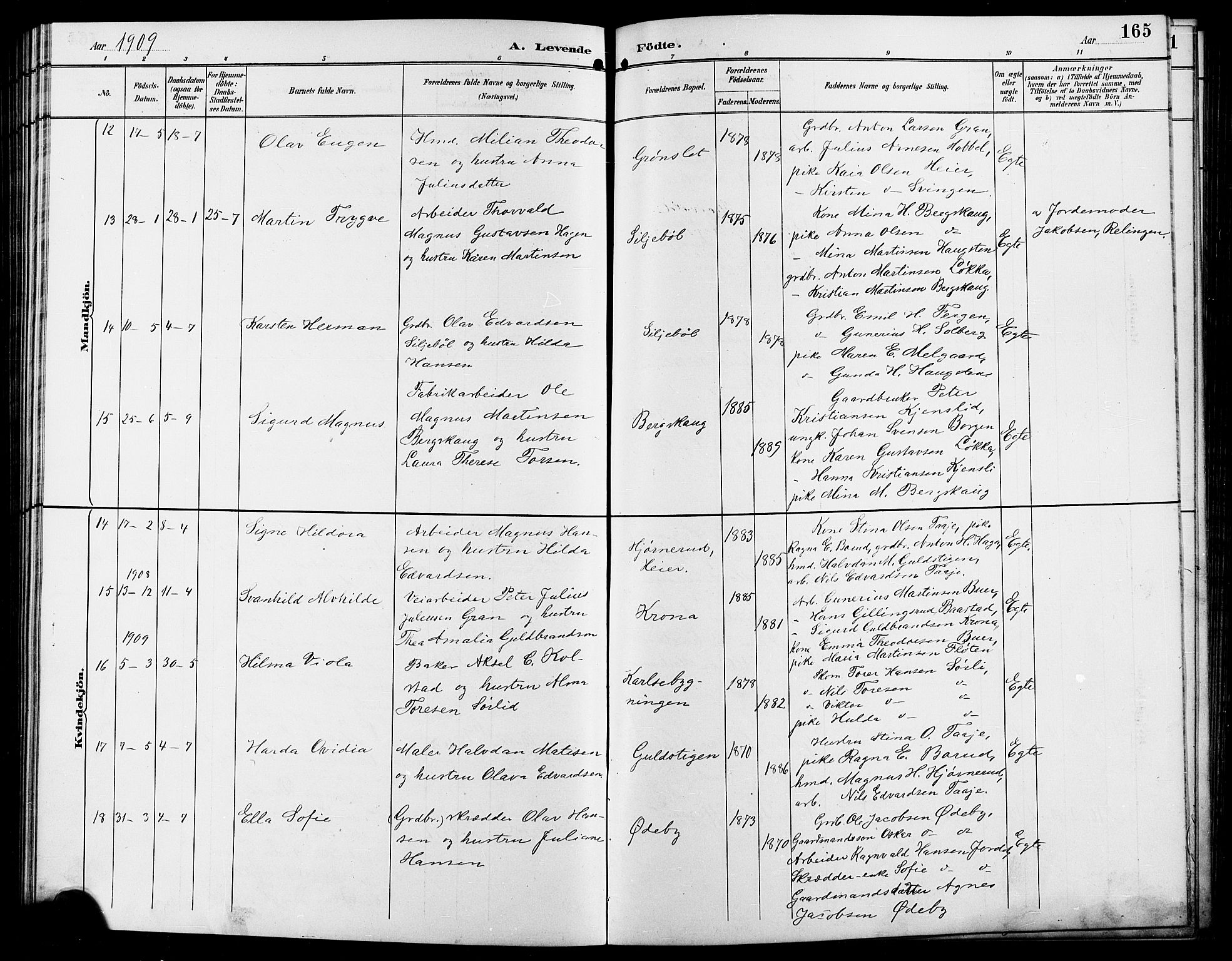 Enebakk prestekontor Kirkebøker, SAO/A-10171c/G/Ga/L0006: Parish register (copy) no. I 6, 1889-1911, p. 165
