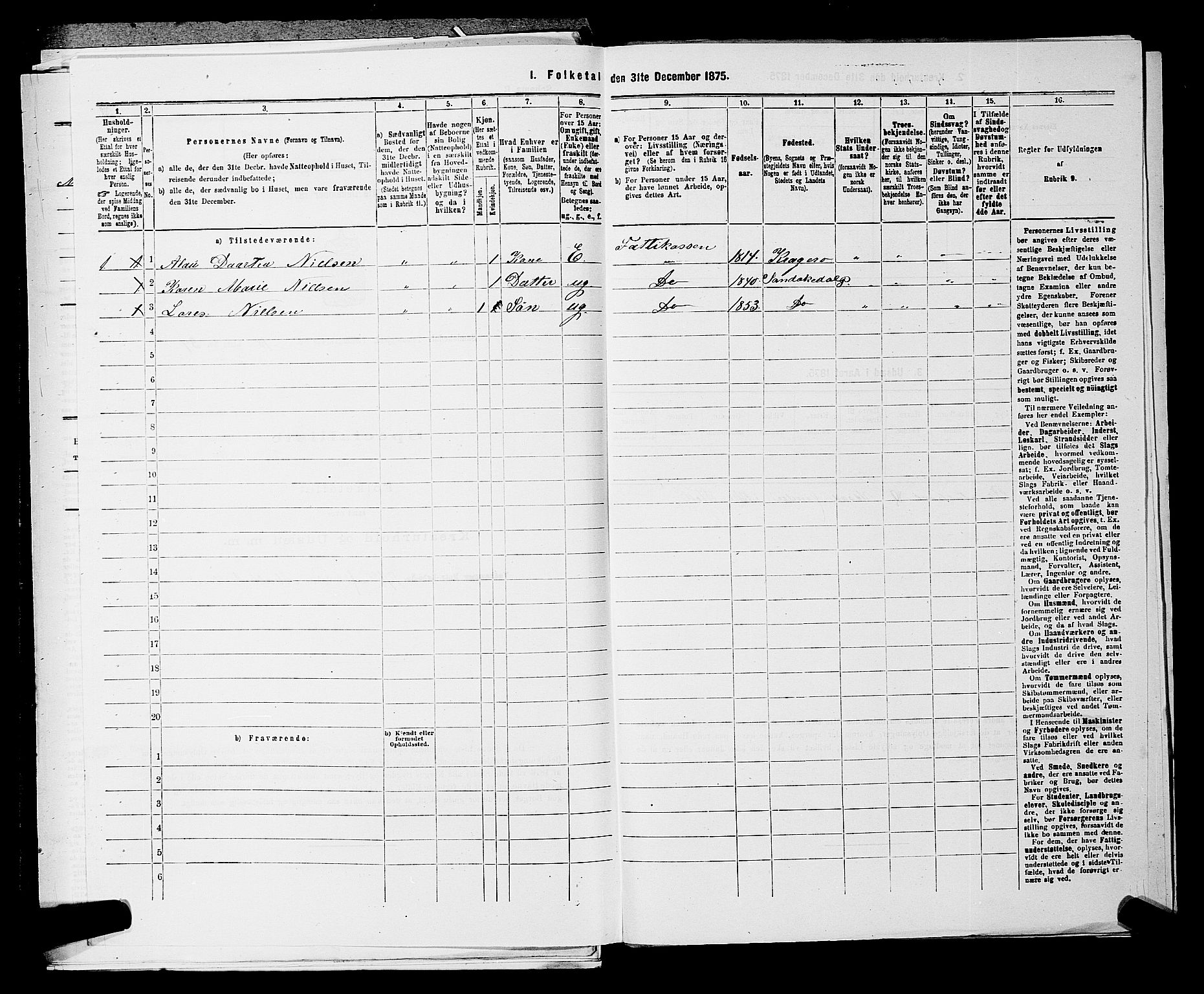 SAKO, 1875 census for 0816P Sannidal, 1875, p. 1517