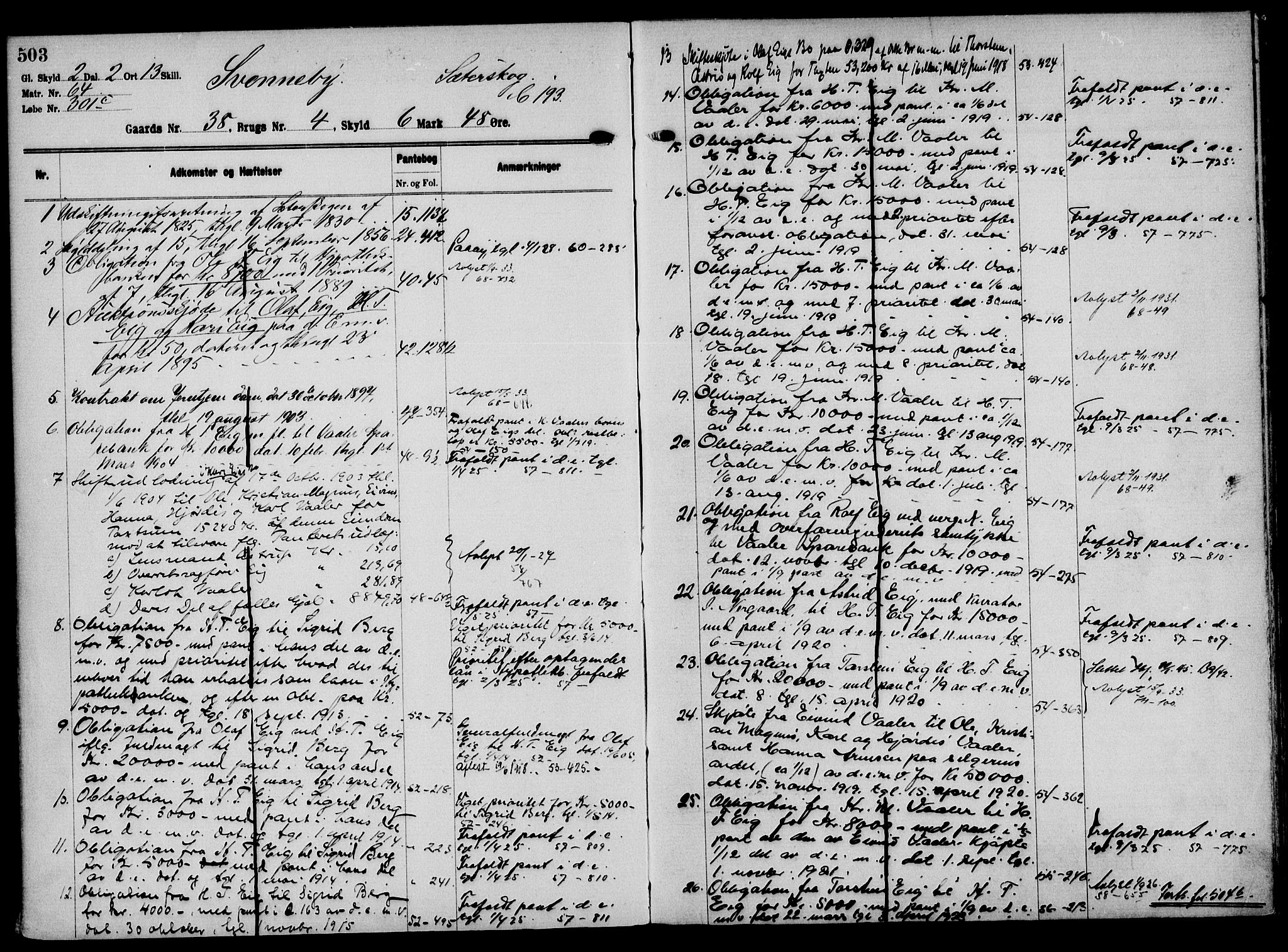 Solør tingrett, AV/SAH-TING-008/H/Ha/Hak/L0002: Mortgage register no. II, 1900-1935, p. 503