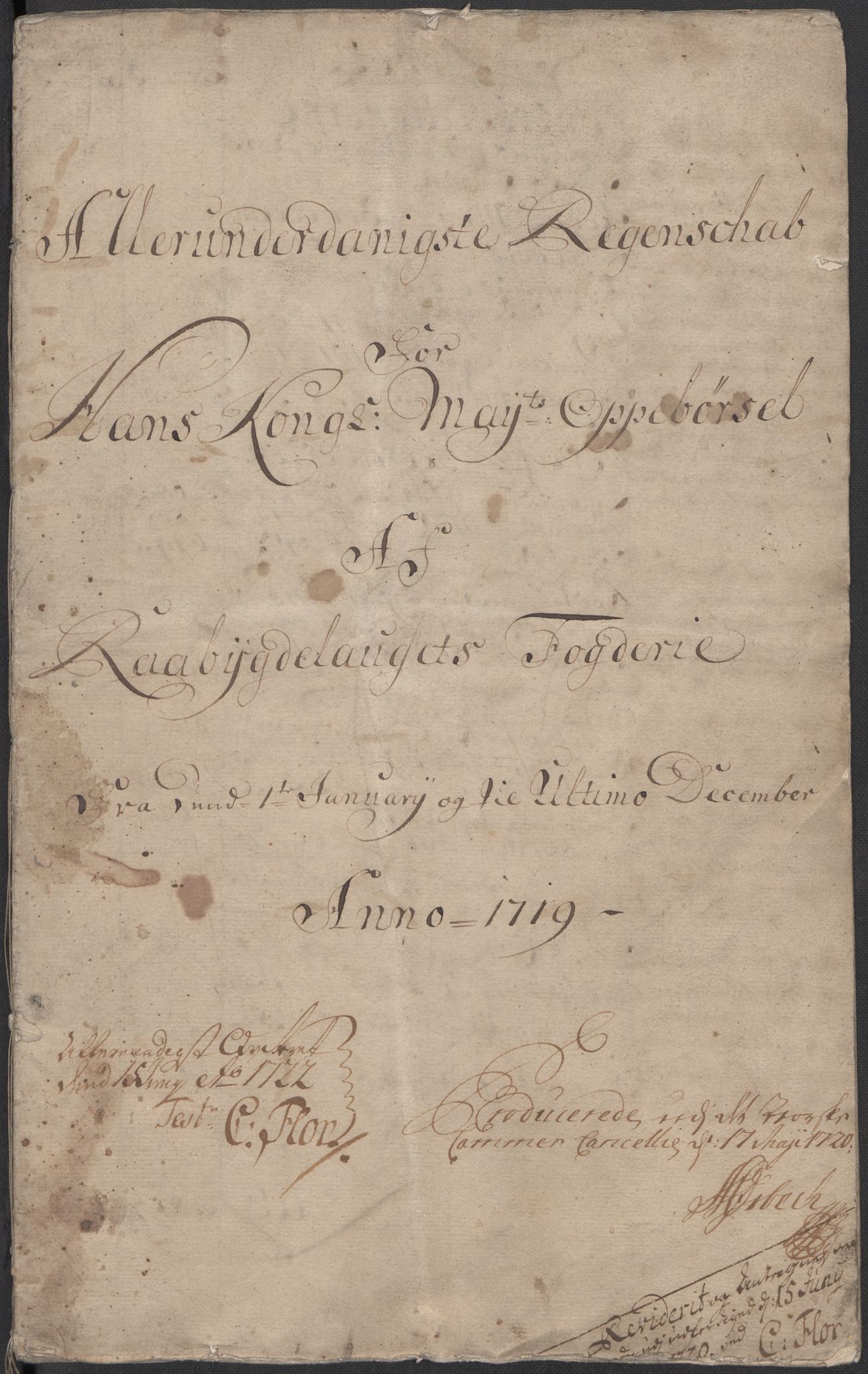 Rentekammeret inntil 1814, Reviderte regnskaper, Fogderegnskap, AV/RA-EA-4092/R40/L2453: Fogderegnskap Råbyggelag, 1718-1719, p. 263