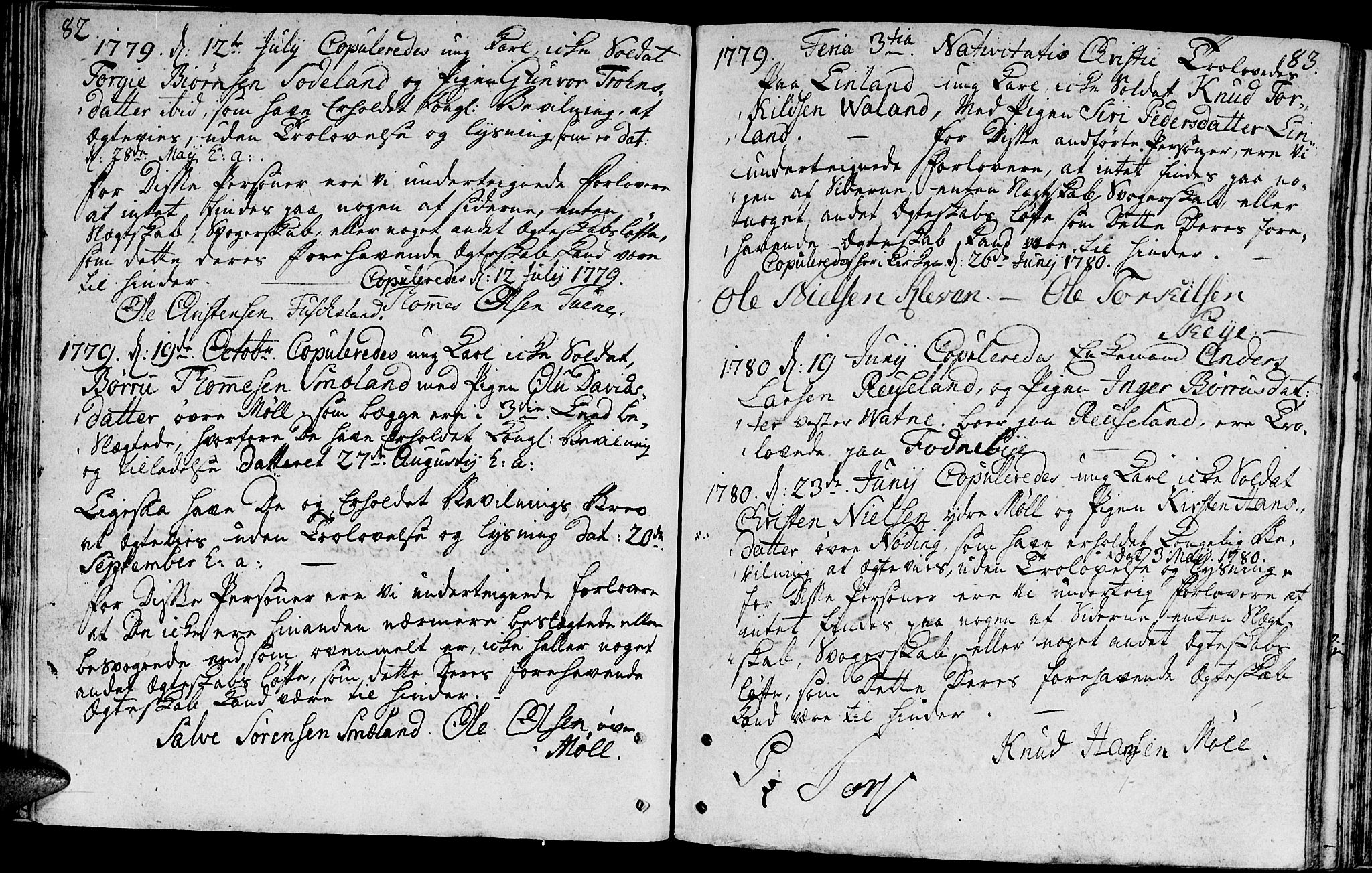 Holum sokneprestkontor, SAK/1111-0022/F/Fa/Faa/L0001: Parish register (official) no. A 1, 1750-1802, p. 82-83