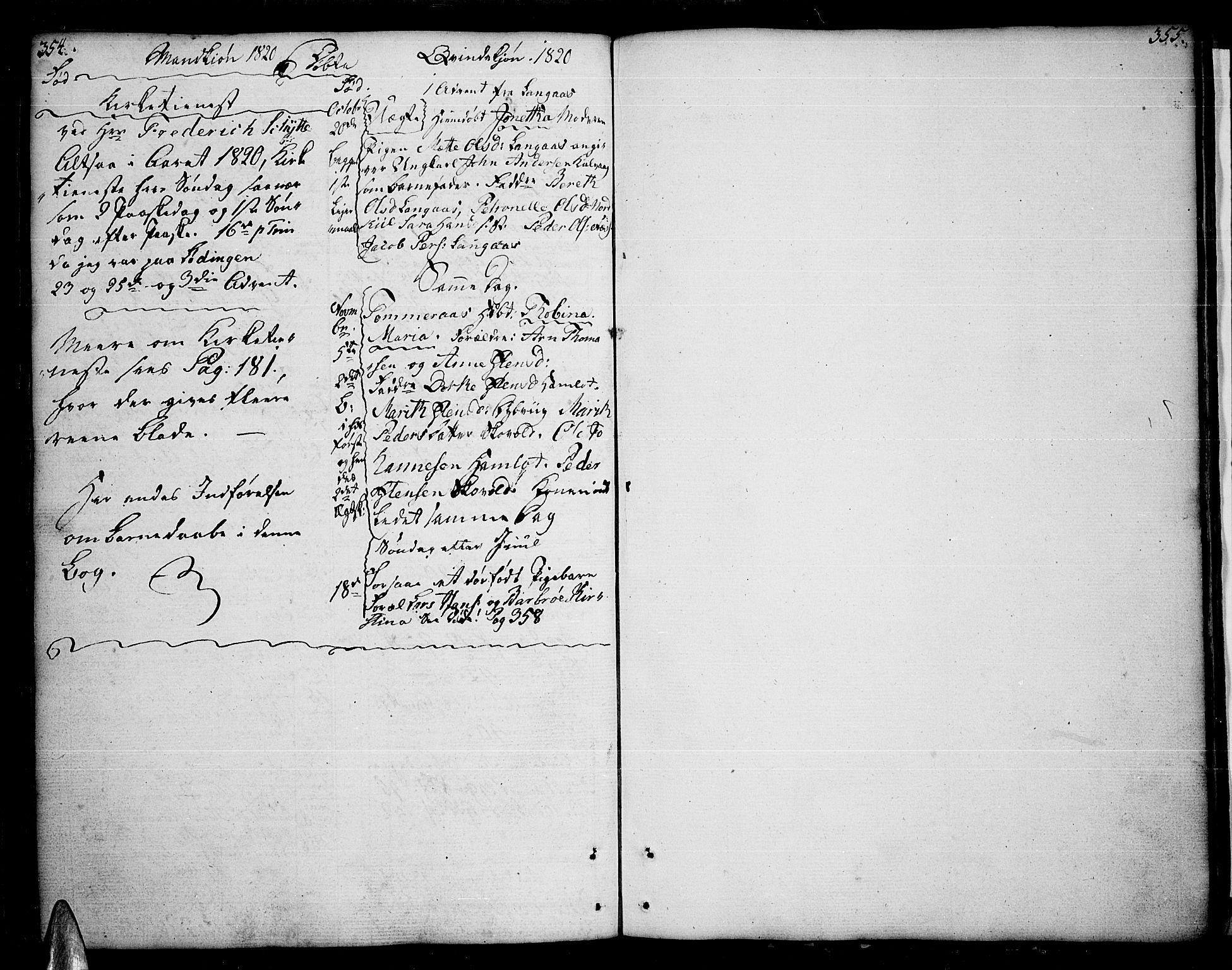 Ministerialprotokoller, klokkerbøker og fødselsregistre - Nordland, SAT/A-1459/859/L0841: Parish register (official) no. 859A01, 1766-1821, p. 354-355