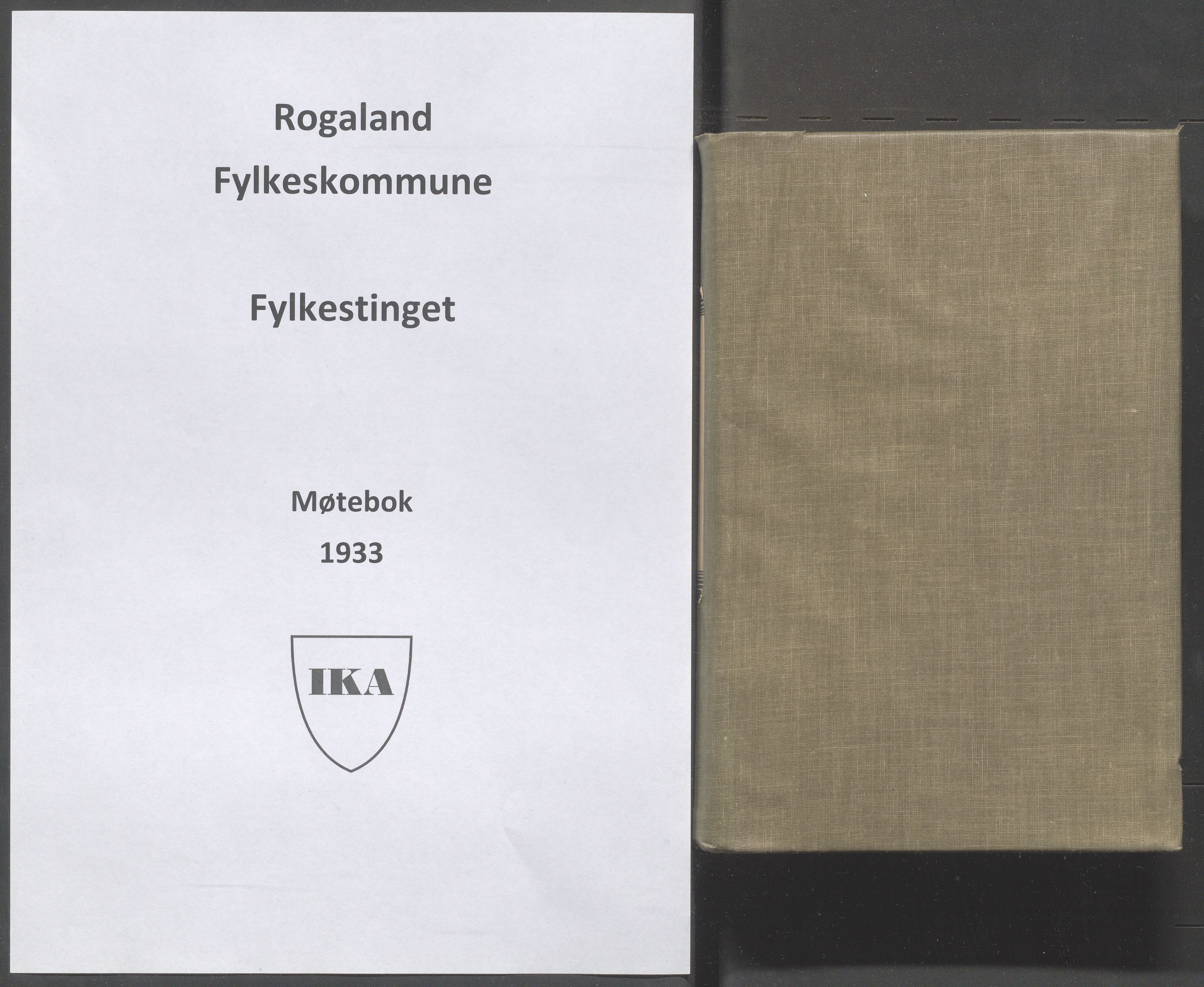 Rogaland fylkeskommune - Fylkesrådmannen , IKAR/A-900/A/Aa/Aaa/L0052: Møtebok , 1933