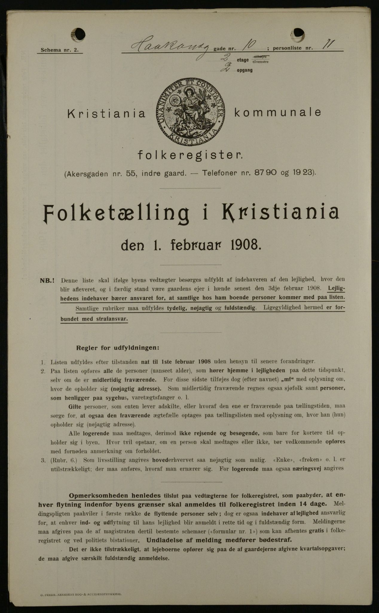 OBA, Municipal Census 1908 for Kristiania, 1908, p. 38429