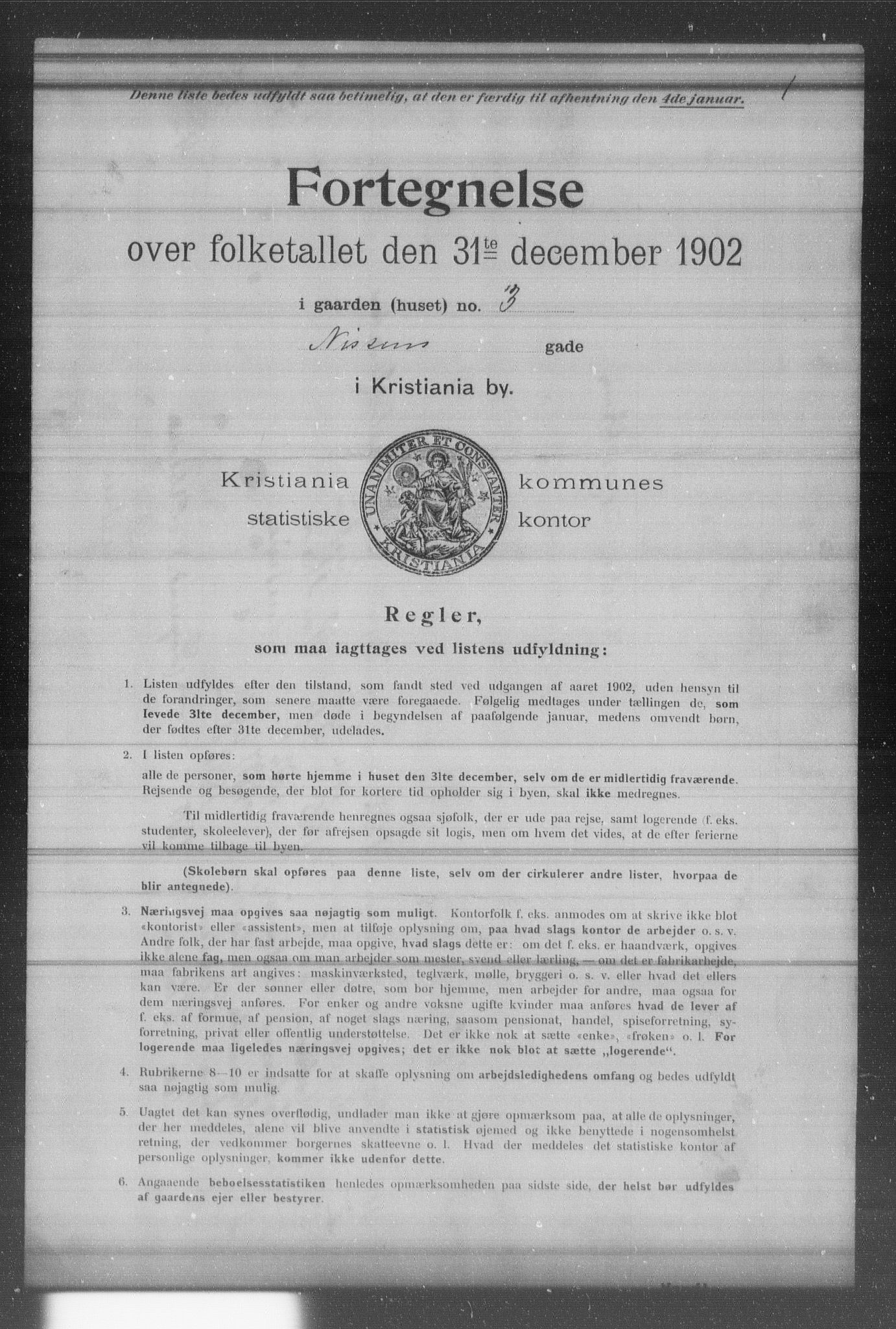 OBA, Municipal Census 1902 for Kristiania, 1902, p. 13484