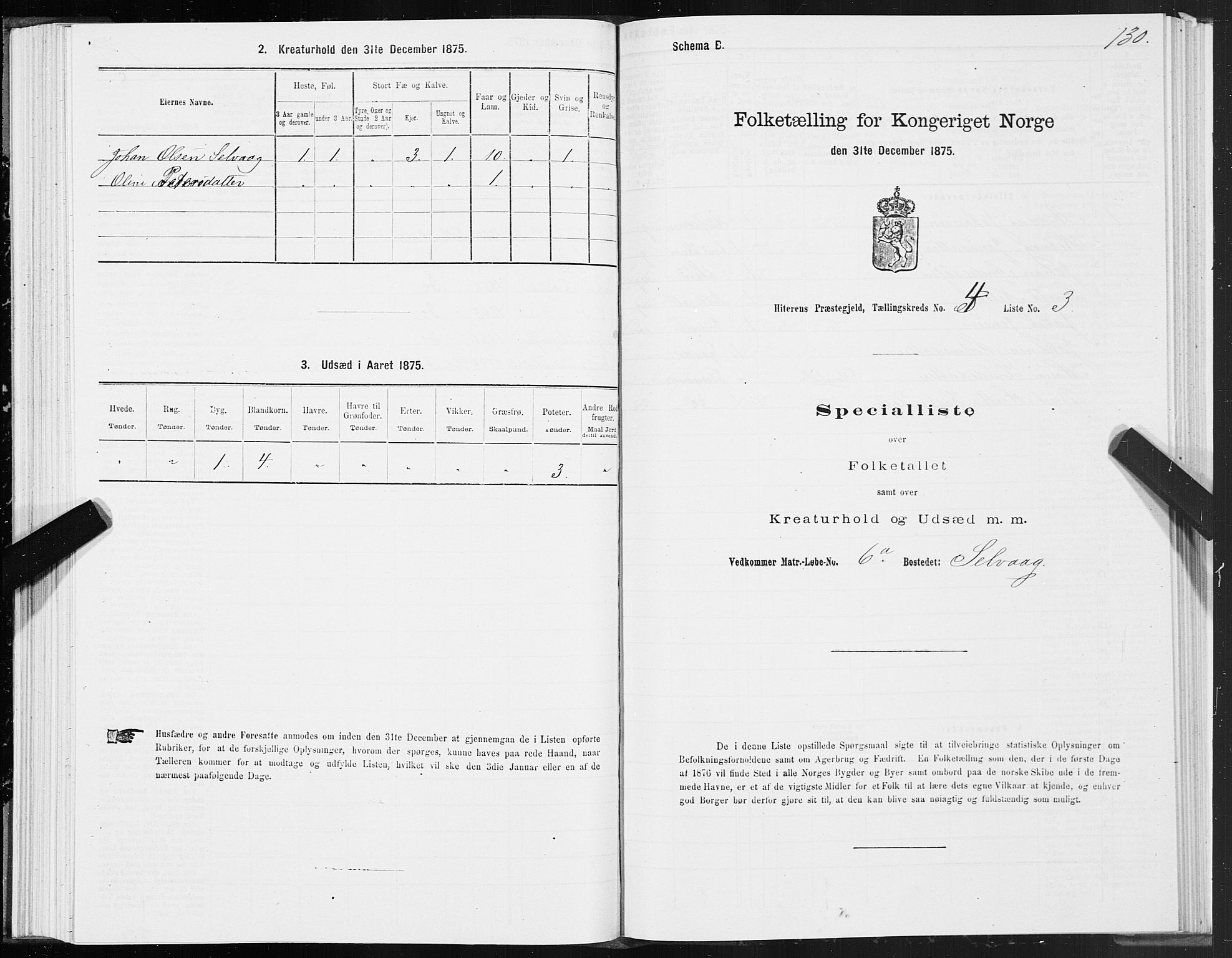 SAT, 1875 census for 1617P Hitra, 1875, p. 2130