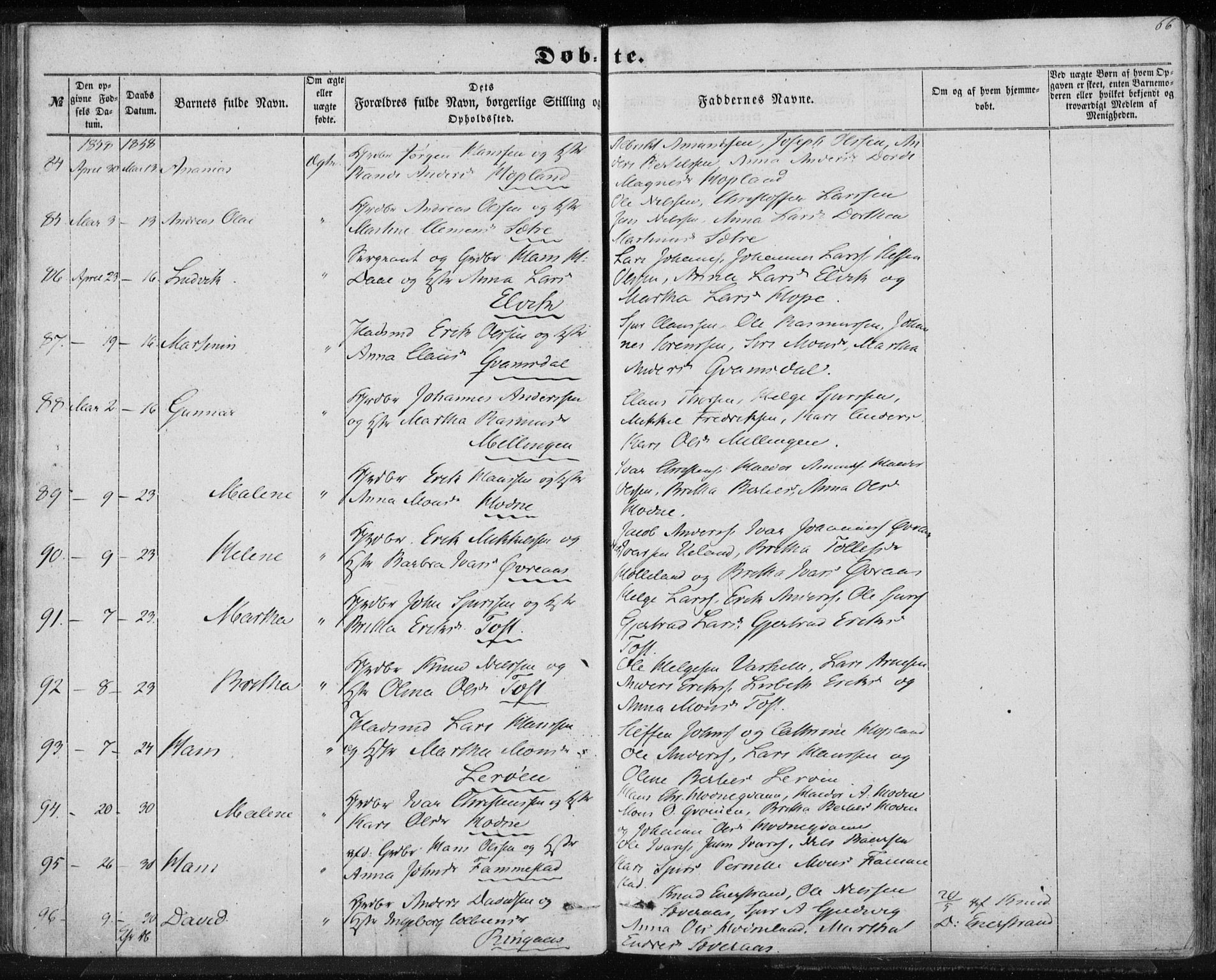 Lindås Sokneprestembete, AV/SAB-A-76701/H/Haa/Haaa/L0011: Parish register (official) no. A 11, 1854-1869, p. 66