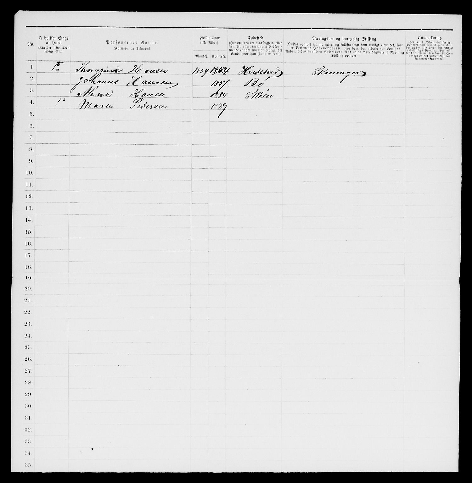 SAKO, 1885 census for 0806 Skien, 1885, p. 1382