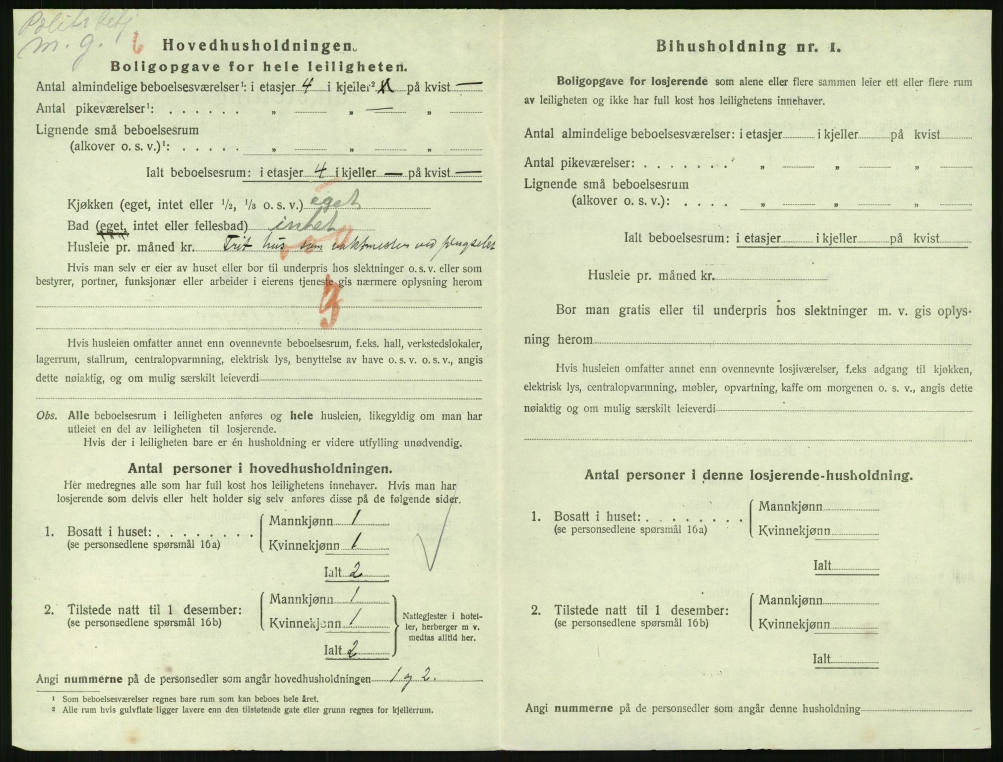 SAH, 1920 census for Lillehammer, 1920, p. 2147