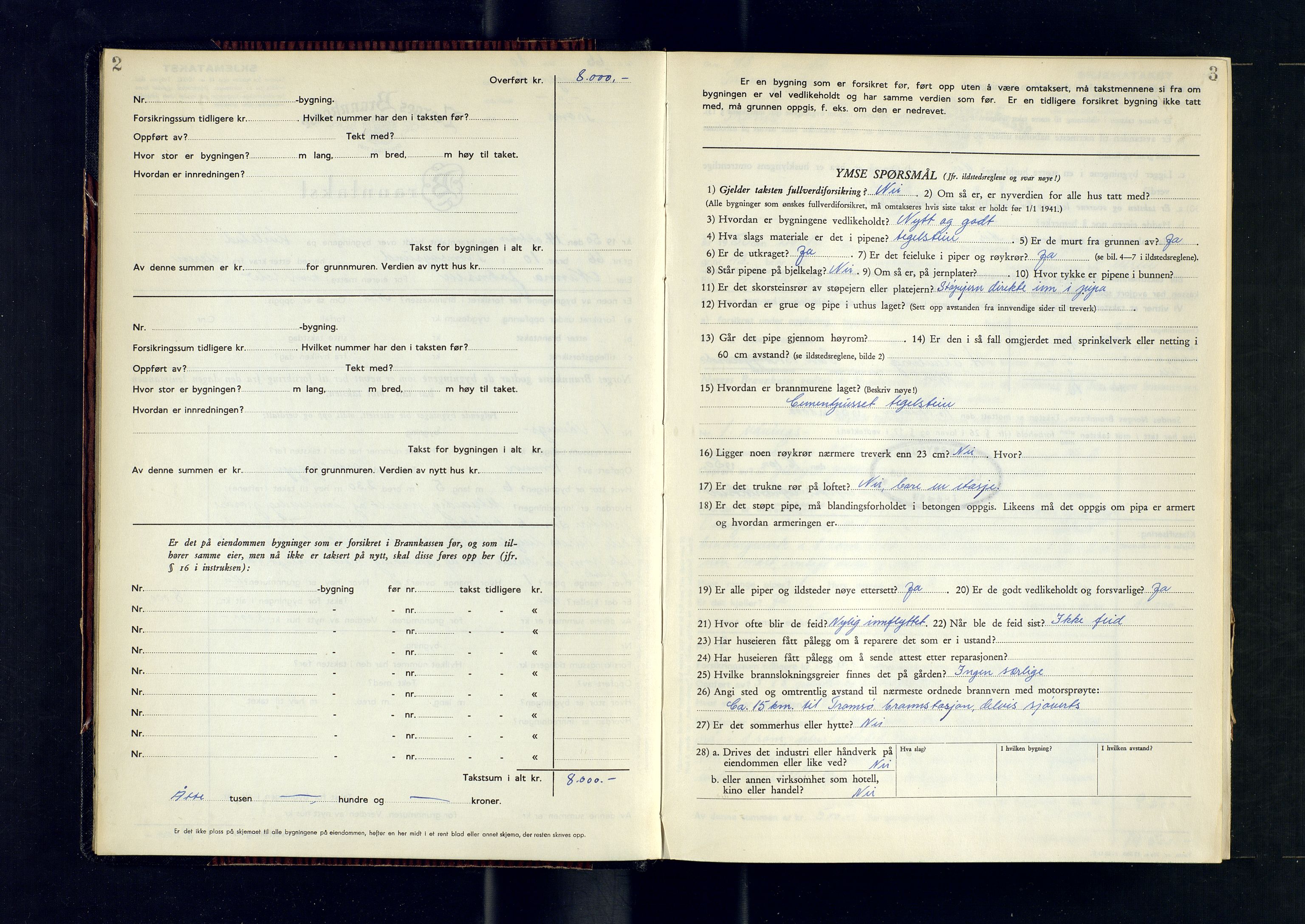 Tromsøysund lensmannskontor, AV/SATØ-SATØ-12/F/Fs/Fsb/L0764: Branntakstprotokoll (S), 1950-1954, p. 2-3