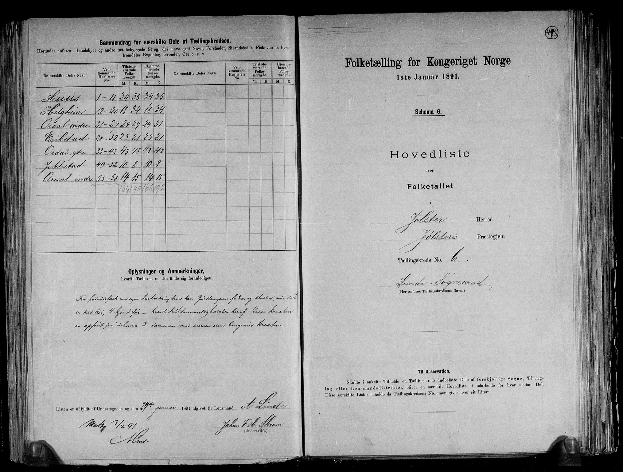 RA, 1891 census for 1431 Jølster, 1891, p. 19